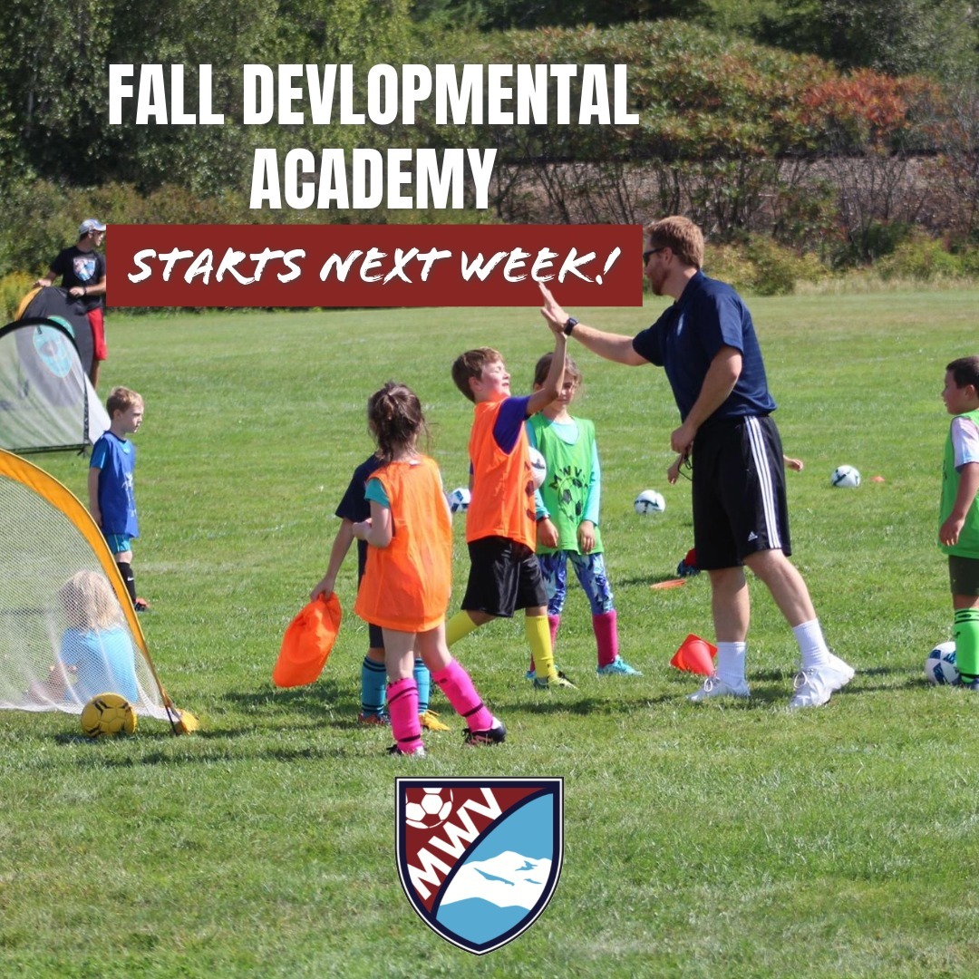 Sign up for fall soccer! Ages 3-10. Develop skills, play games, have fun! Visit https://mwvsoccer.com for details and registration!