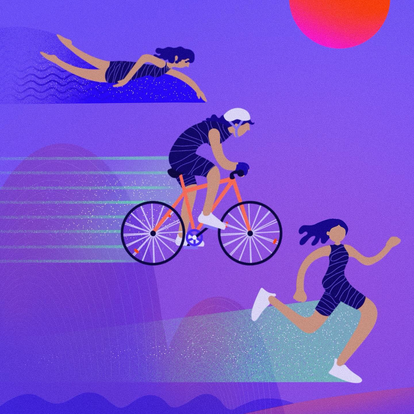 First step into the Tri-universe! 🏊🏾♀️🚴🏾♀️🏃🏾♀️Last Sunday at the BMF Triathlon we swam (in rough, choppy waters), pedaled (our shitty bikes, yes lots to learn!) and sprinteddd! Best part was finishing it with the best of company 🫂& loving all of the madness along the way!✨Thank you for organising this! @mountainfestivaladventures