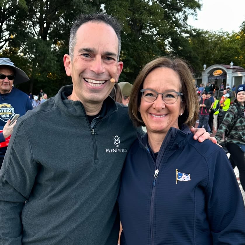 Thrilled to share the stage with Admiral Franchetti at the #PatriotRun today at @mount_vernon. She’s the first woman to become chief of naval operations and the first woman to serve on the Joint Chiefs of Staff.