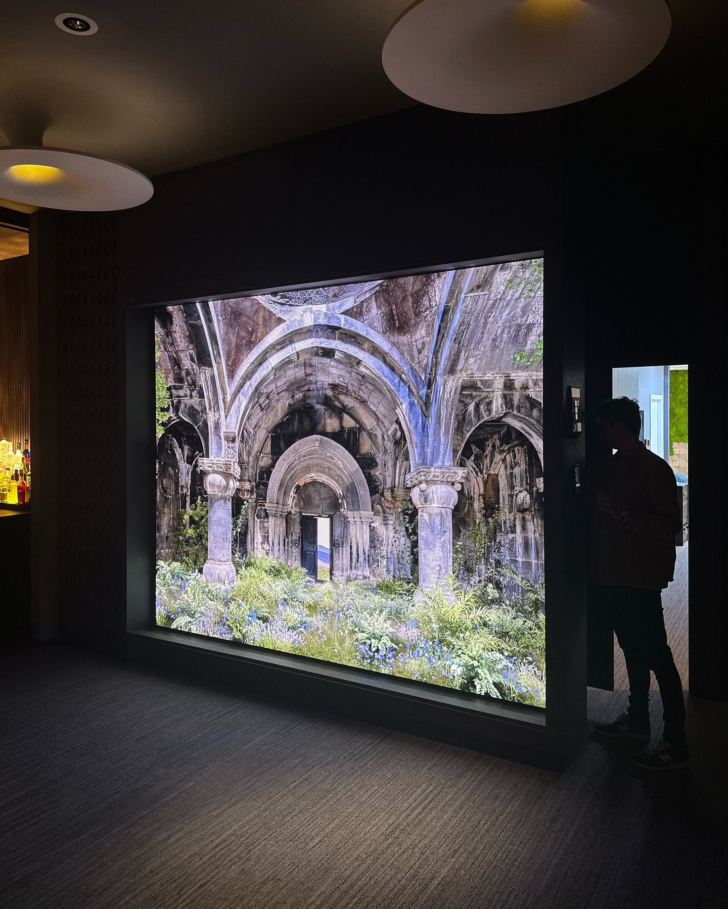 The Wild Within at Ideaworks London with @blackdoveart on Ventana Digital Canvas during Digital Art Week London. 🍃