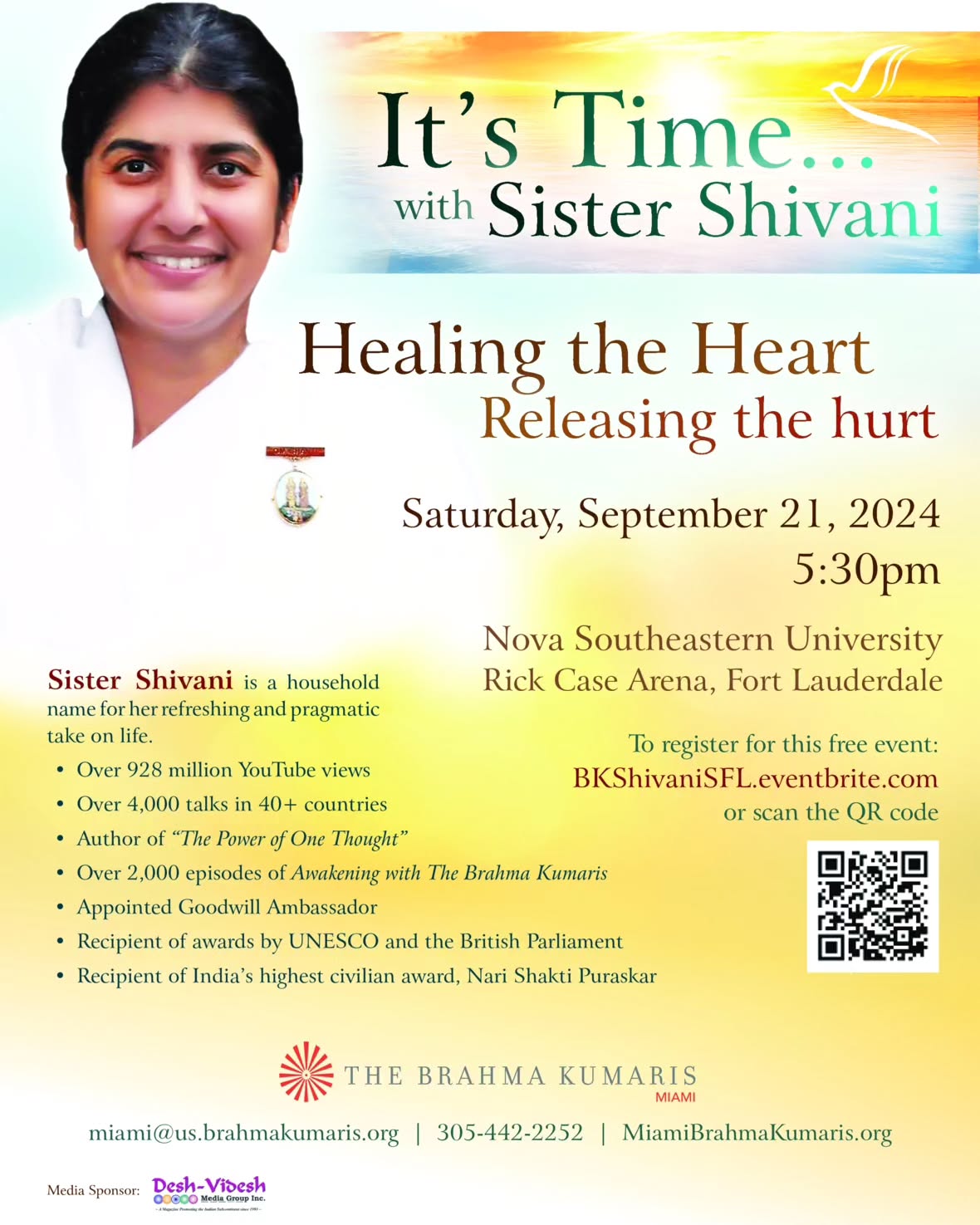 Looking for perspective and clarity come and listen to the wisdom of the Brahma kumaris. The event is free, but donate if you can.