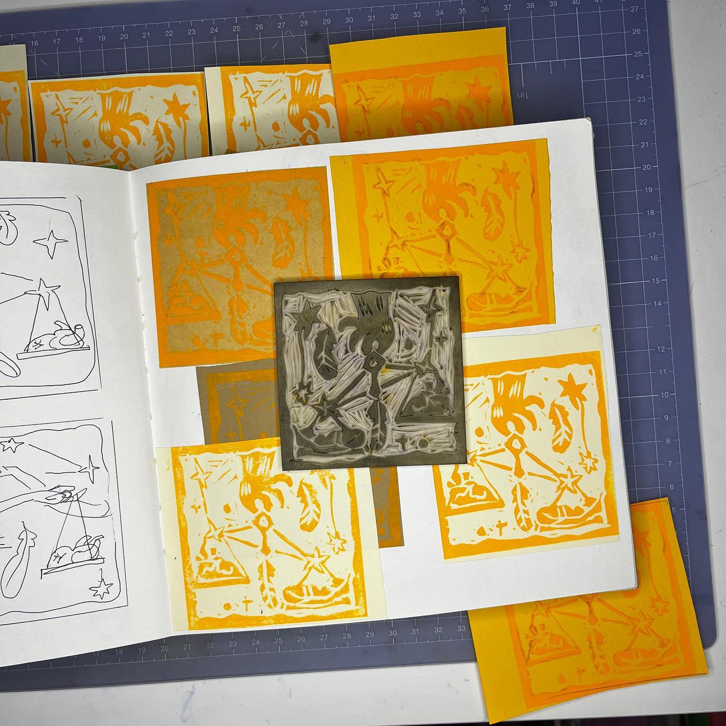 Libra ♎️
This one and the next one aren’t my favourites but this one i like conceptually, taking inspiration from a test of judgement of a heart and feather
#art #linocut #linoprint #linoprinting #linoblock #linoprints #zodiacsigns #zodiacsign #libra #libraseason #librazodiac #illustration #illustrator #illustratorart #illustrationdrawing #design