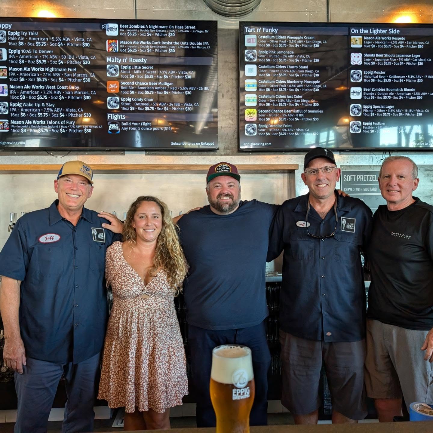 This week's episode, we are back at Eppig Brewing in Vista! Britten and Grant talk to us about what's new and what has changed a bit.
Take a listen wherever you get your podcasts. Or click the link in bio.
#beer #sdbeer #sdbrewers #vista #vistabeer #breweryvisit #beerme #beernerd #beerlover #beeroftheday #craftbeer #podcastersofinstagram #beerstagram #podcast #drinklocalbeer