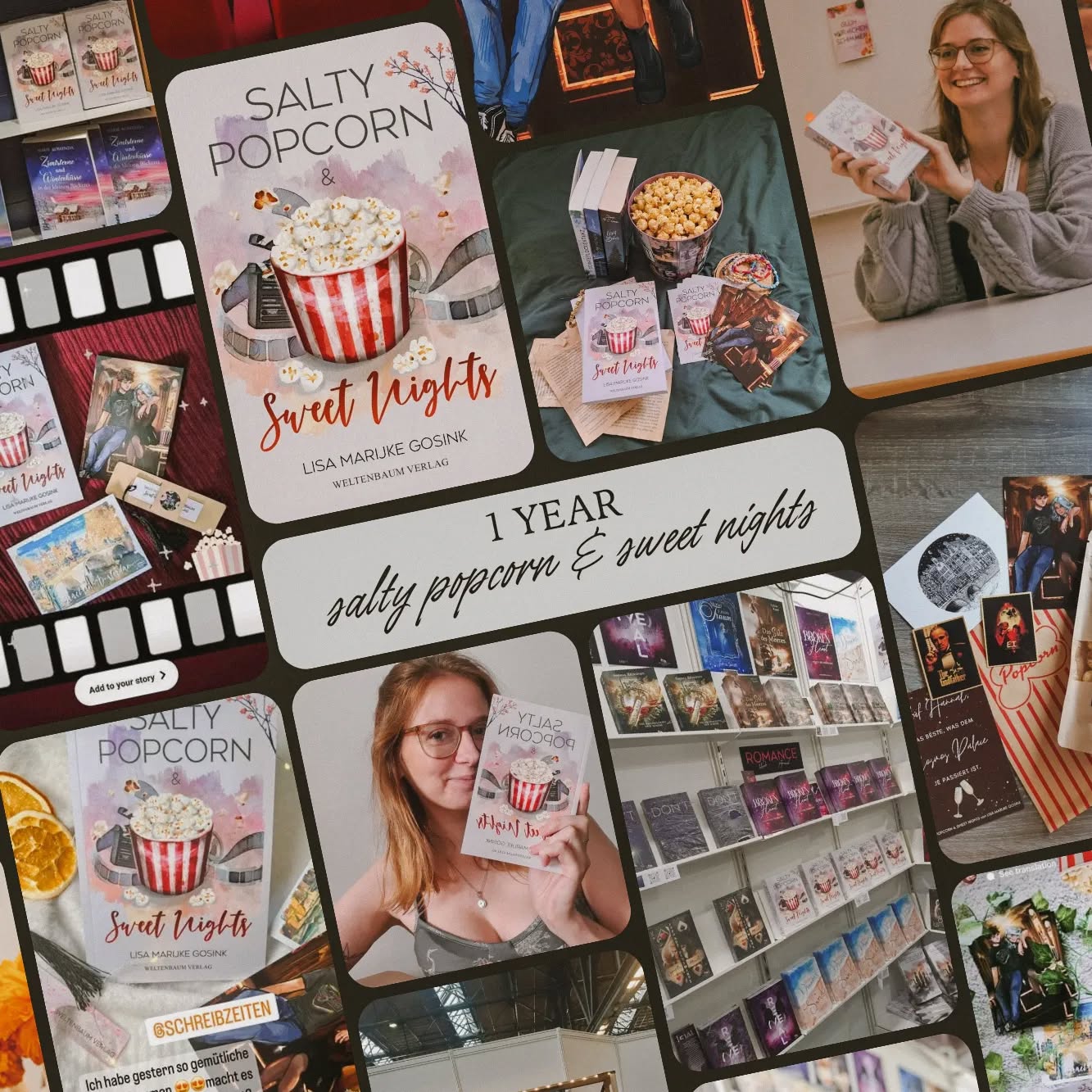 Happy Birthday! 🖤🥰
Popcorn ist einfach ein Jahr alt. Happy Birthday Debütroman 🥰 Obwohl ich jetzt sagen kann, dass das Buch 26272 Dinge hat, die ich jetzt vermutlich anders machen würde, liebe ich es sehr. Bei dem Cover ja auch kein Wunder. 😂
Ich bin dem @weltenbaumverlag sehr dankbar, dass sie meinem ersten Buch die Chance gegeben haben 🥰 Andernfalls würde die Geschichte sicher noch in einer Schublade verstauben.
Vor zwei Jahren wusste ich noch nicht mal, dass das Buch tatsächlich eine Veröffentlichung bekommt und jetzt ist das Teil schon ein Jahr draußen. 🖤
Und oh man - war das ein Jahr. Ich war auf Buchmessen, Lesungen, habe Verträge für kommende Dinge unterschrieben (über die ich nicht reden darf, aber die ich weiterhin anteaser 😂), habe mein Buch auf der LBM besuchen dürfen, habe Bücher signiert und mich bislang nur einmal bei meinem eigenen Namen verschrieben!
Und hatte grundsätzlich eines der besten Jahre ever. Und ich freue mich so sehr auf das nächste Jahr, das nächste Buch und das nächste Mal beim Signieren verschreiben. 🥰😂
Danke euch allen. Das erste Jahr als veröffentlichte Autorin wäre ohne euch nicht einmal halb so schön gewesen!
#saltypopcornandsweetnights #weltenbaumverlag #lisamarijkegosink #debütroman #cozyromance #autumnvibes🍁 #autumnreading #fallbookstagram #germanbookstagram #bookstagrammgermany #bookiesupport #bookishlove #bookiesunited #bookaholic #swiftie