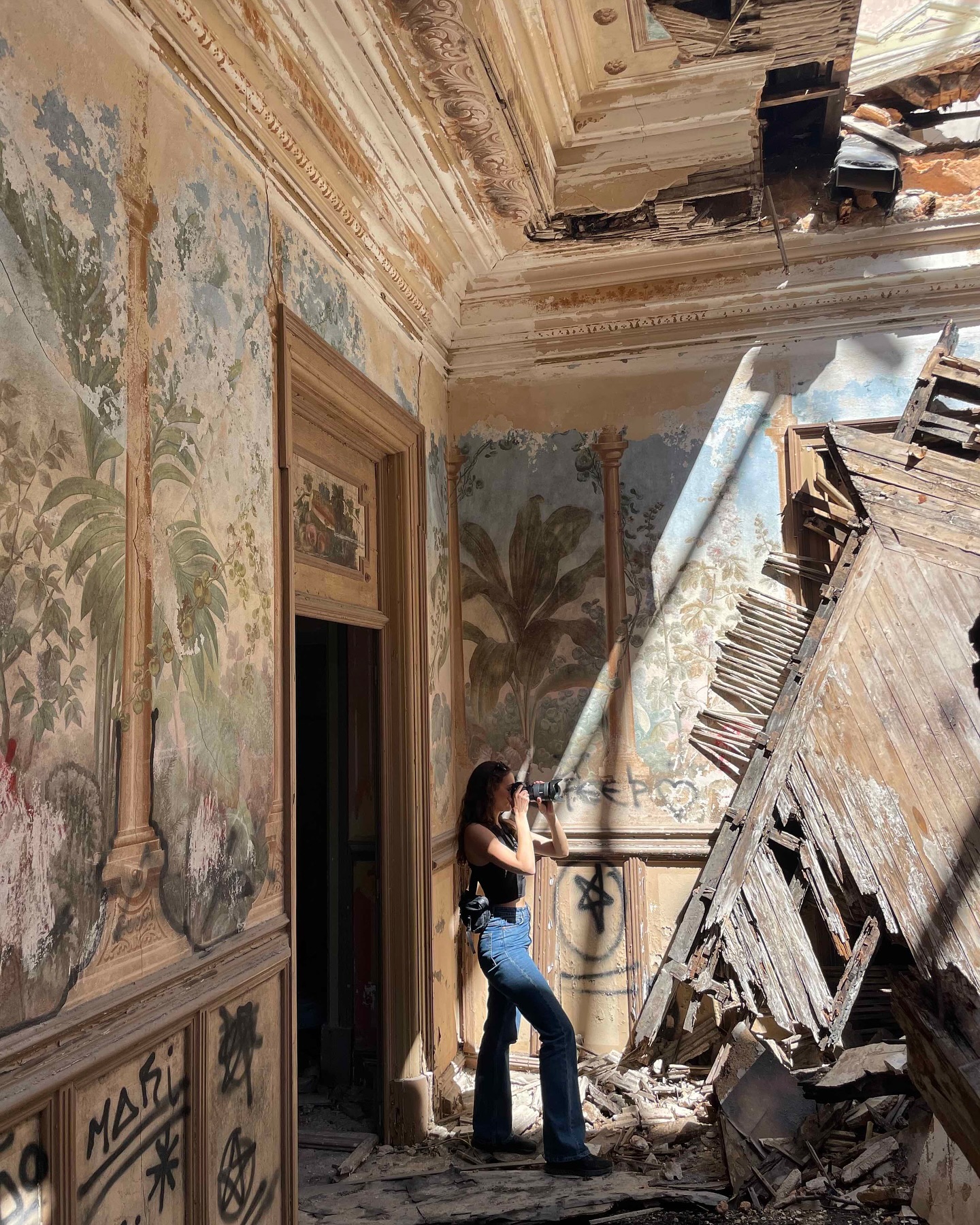 Behind the scenes exploring locations in Portugal to create artworks for The Wild Within 🍃