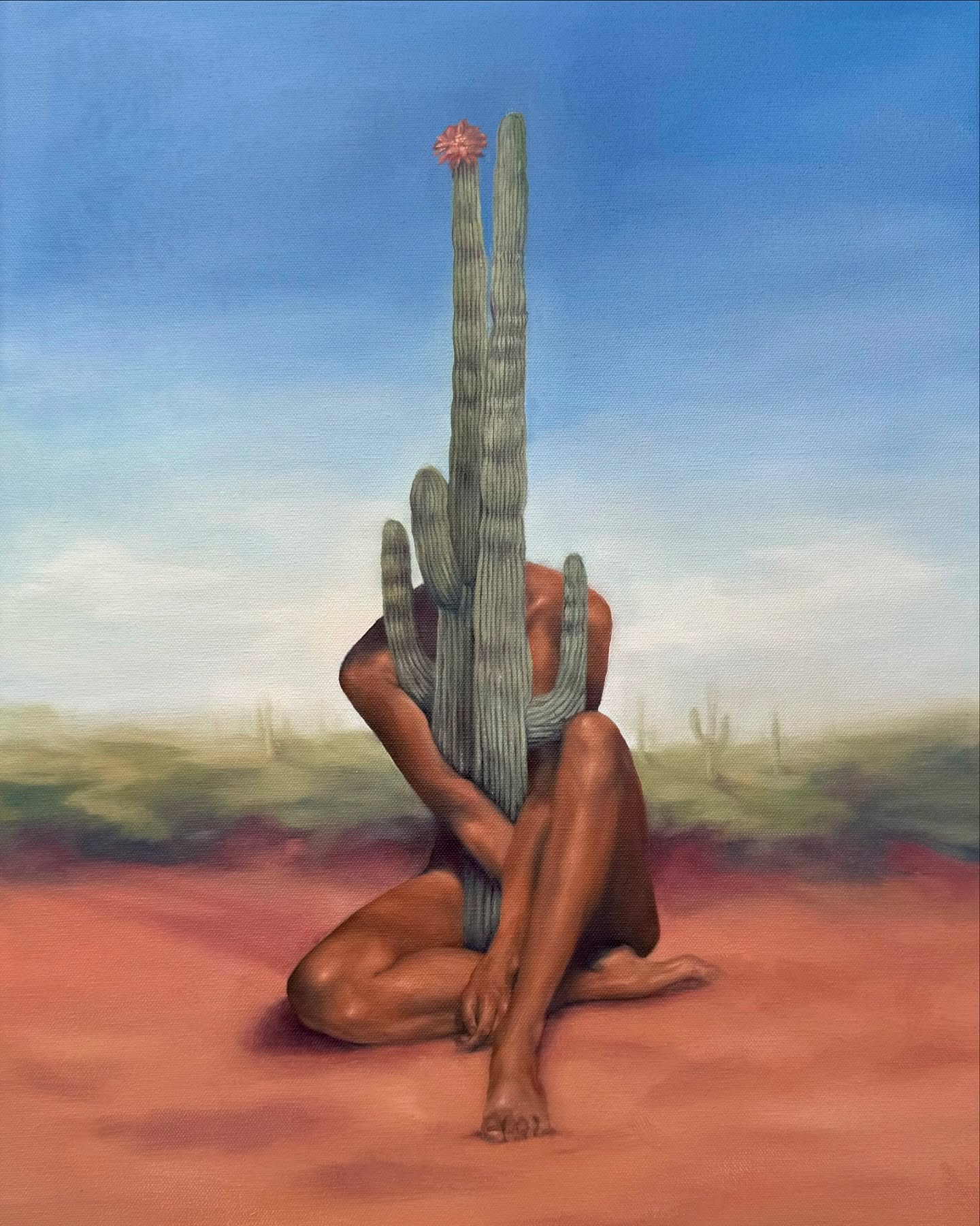 🌵 new piece finished! oil on canvas, 18x24
#cactus #oilpainting #figurativepainting #prickly