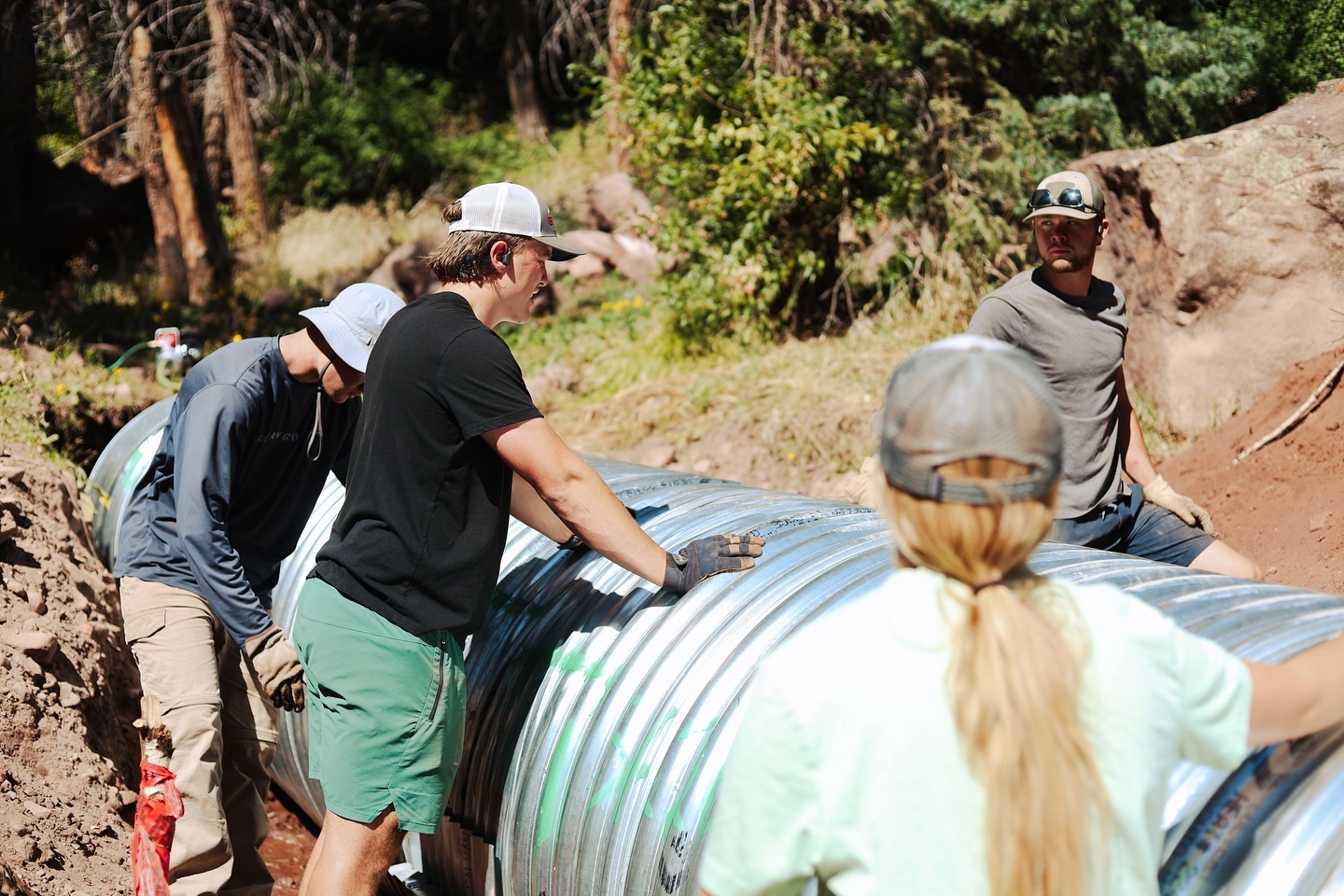 There are NO WORDS for how exciting the past few days have been! ✨ Our new culverts, right at the camp gate, have been installed by our incredible crew and are being covered as I’m writing this. We are so close to getting back into the camp on a normal, well maintained road, through gates that have been dormant for six years. We can hardly wait. Thank you, Lord, for a crew of strong and willing individuals who love Upon The Rock!