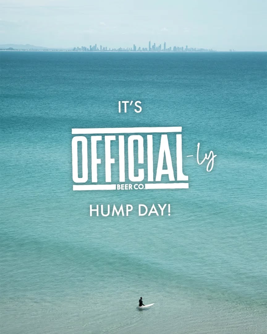 Cheers to Hump Day!
Nothing beats the midweek blues like catching some waves and cracking open a cold one.
#officialbeerco #humpday #cheers