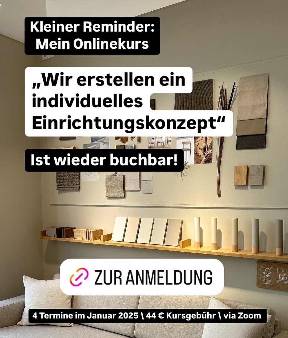 Link zur Anmeldung in der Bio!
#onlinekurs #inneneinrichtung #interior #design #renovierung #umbau #sanierung
Werbeanzeige