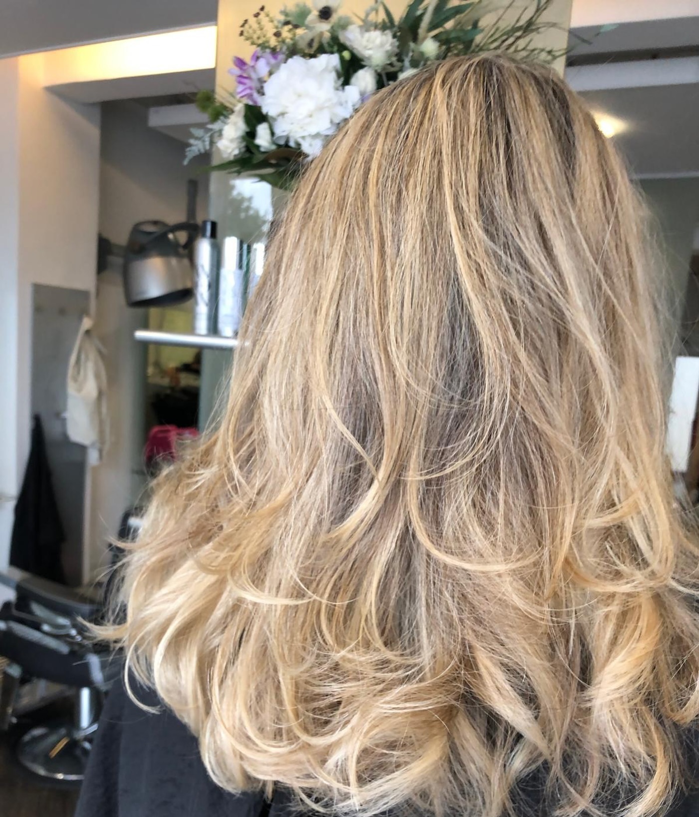 Full head of highlights by Amber, Cut and blowdry by Andi today