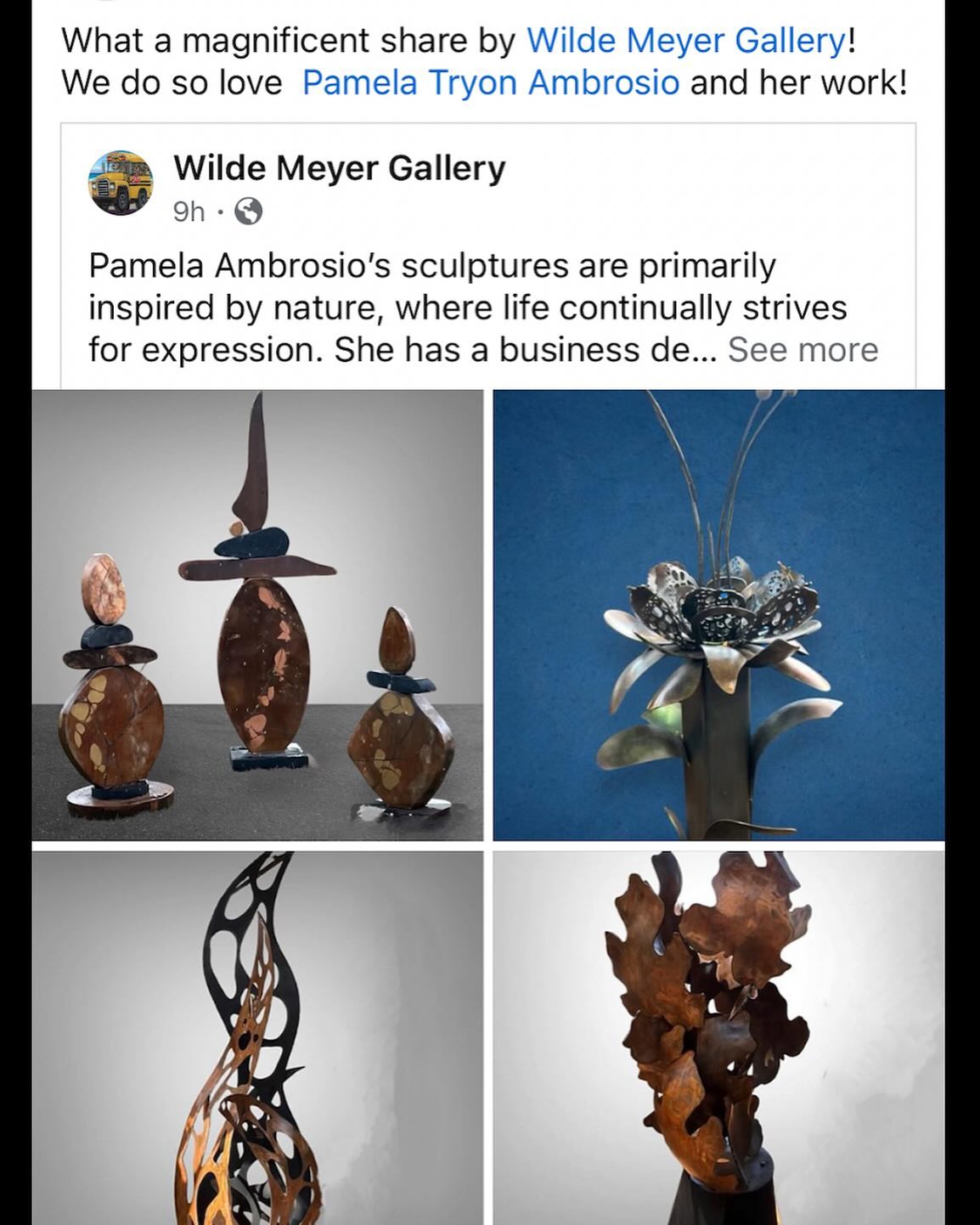 Thanks to both Sculpture in the Park & Wilde Meyer for their representation & support!