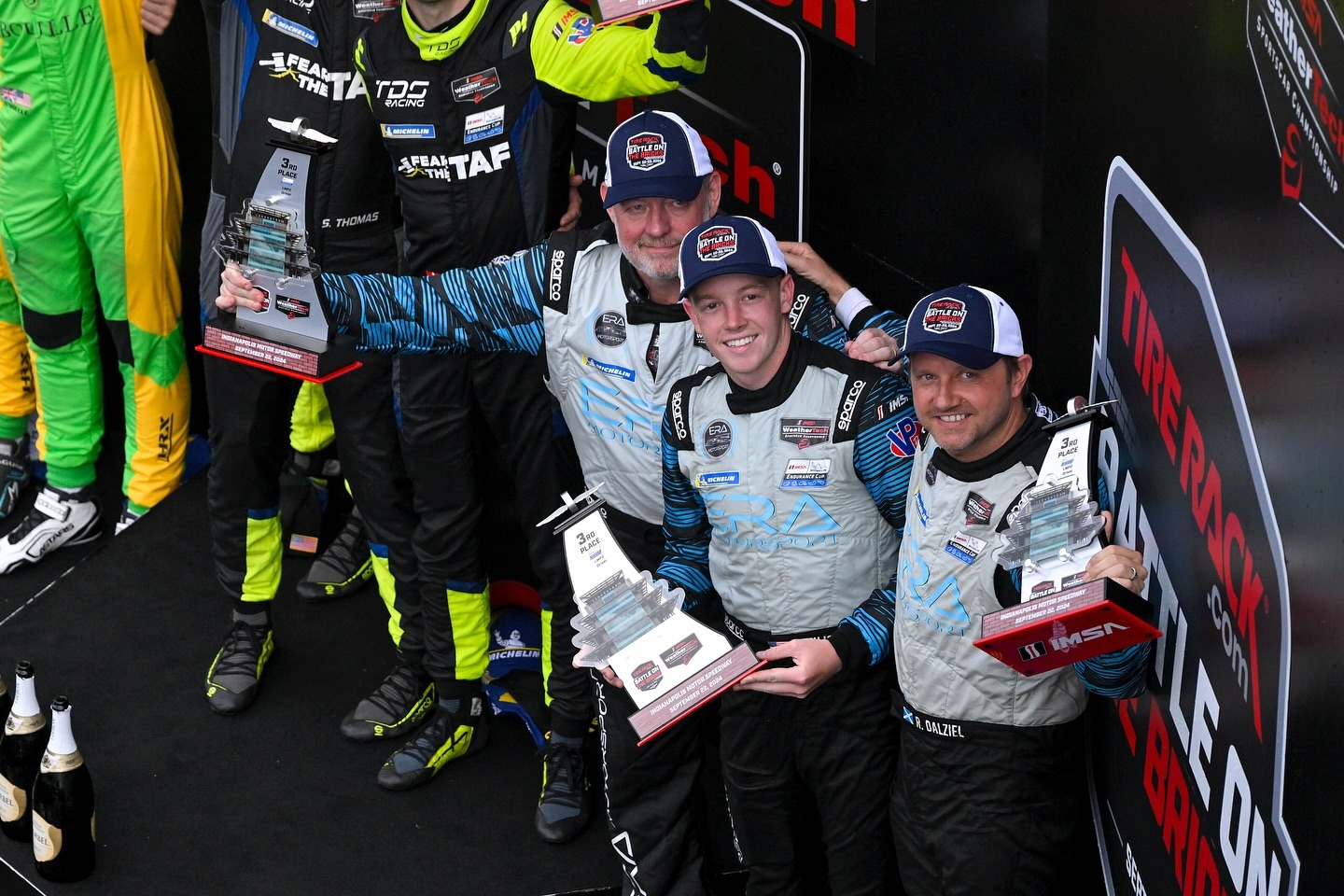 P3 at the Brickyard for the @imsa_racing 6hr race! Got a drive-through penalty on a questionable call in my final stint which killed our chances at a win. Still a great day to get on the podium after all the chaos! Thank you to @era.motorsport for the good times!🤙🏼