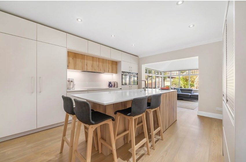 Amtico Pale Ash, both practical and beautiful in this recent new kitchen installation.