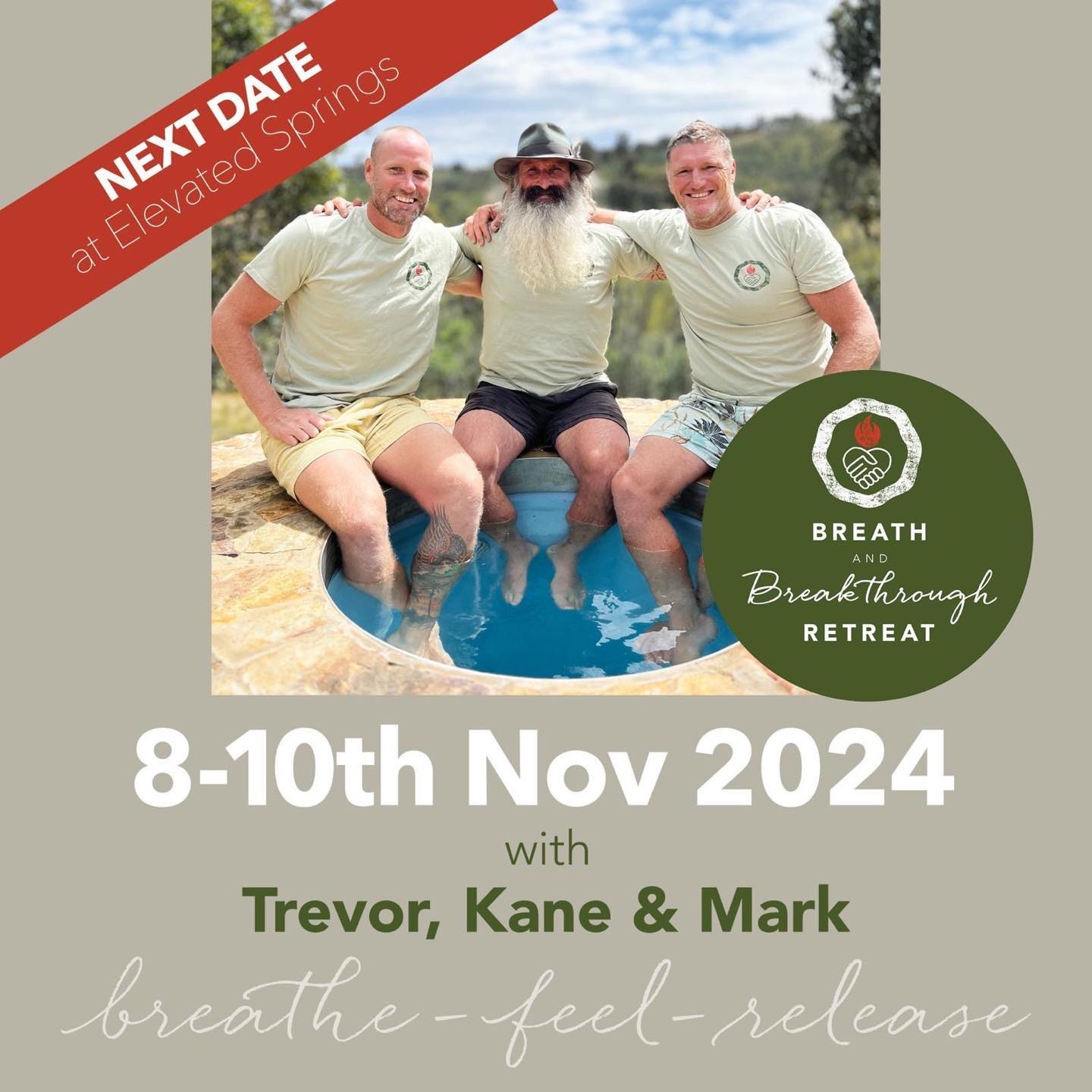 Last Men’s retreat for the year. Thank you to all who have made this year the most incredible yet. Anyone feeling the pull to the magical elevated springs for Breath and Breakthrough, DM me. ❤️🧘🏻♂️🥰🐉🚀