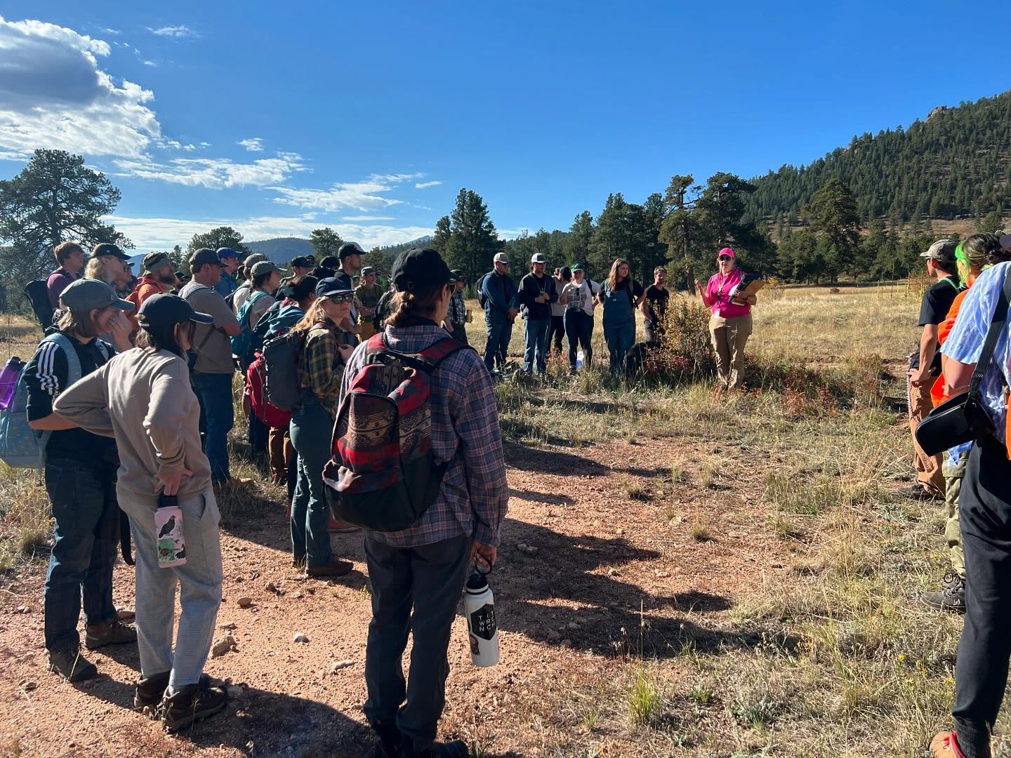 A big thank you to Front Range Community College for visiting MacGregor Ranch with their Fish and Wildlife course! It was a pleasure hosting such an enthusiastic group, and we’re excited to see the next generation of conservationists in action. Your passion for wildlife and sustainable land management is inspiring!
We’re thrilled to see the class size growing each year, with this visit including over 40 students and five instructors. It’s exciting to witness the increasing interest in conservation, and we’re honored to be part of their learning experience!