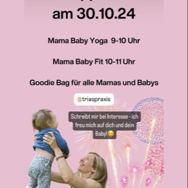 Die Zeit nach der Geburt ist eine Phase voller Veränderungen – für deinen Körper, deinen Alltag und deine Gefühle. In meinem Mama Baby Fit Kurs möchte ich dich auf dieser besonderen Reise begleiten und dir die Möglichkeit geben, wieder in deine Kraft zu finden. Und das Beste daran: Dein Baby ist immer mit dabei!
Durch sanfte und gezielte Ganzkörper Workouts kräftigen wir deinen Bauch, Rücken und Beckenboden – genau die Bereiche, die nach der Geburt besondere Aufmerksamkeit verdienen. Dein Baby (im Alter von 3 bis 14 Monaten) wird dabei spielerisch in die Übungen integriert, was nicht nur für Freude sorgt, sondern auch die Bindung zwischen euch stärkt.
Es ist wichtig, dass du dich wohlfühlst. Deshalb empfehle ich, dass deine Rückbildung weitgehend abgeschlossen ist, bevor du am Kurs teilnimmst. Aber jede Frau ist einzigartig – es hängt von deiner individuellen Situation ab, wie aktiv du bereits wieder bist und wie dein Körper sich anfühlt. Gemeinsam finden wir das richtige Maß für dich, damit du dich sicher und gestärkt fühlst.
Am Ende jeder Stunde nehmen wir uns Zeit für uns: mit Atemtechniken und kleinen Entspannungsübungen, die dir helfen, den manchmal herausfordernden Mama-Alltag besser zu meistern und neue Kraft zu schöpfen.
Dieser Kurs ist nicht nur ein Ort, um fit zu werden, sondern auch eine Gelegenheit, dich mit anderen Mamas auszutauschen, gemeinsam zu lachen und die besondere Zeit mit deinem Baby bewusst zu erleben. Egal, wie fit du dich gerade fühlst – der Kurs passt sich dir und deinem Baby an.
Kursleitung: Sinje
Mittwoch: 9 - 10 h
Ort: TRIAS⎪Yoga Loft
Schnupperkurs⎪30.11.2024