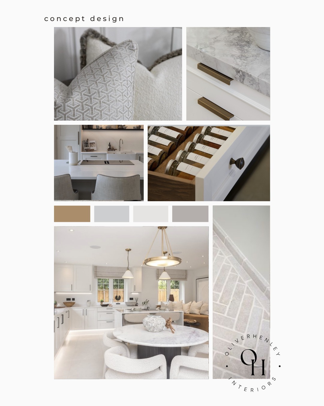 Concept Designs
After I understand your unique tastes and aspirations, we will move on to the conceptual design phase. During this initial design phase, I will collect imagery for each room, to illustrate the proposed direction of the scheme. This enables you to see the desired look, mood and feel of the design.
#concept #conceptdesign #conceptdesigns #creativeprocess #interiordesign #interiorinspiration #kent #maidstone #maidstonekent #interiordesignerkent #kentmums #mumsinbusiness #kenthomes #smallbusinesskent #kentbusiness #kentbusinesswomen #kitchenplanning