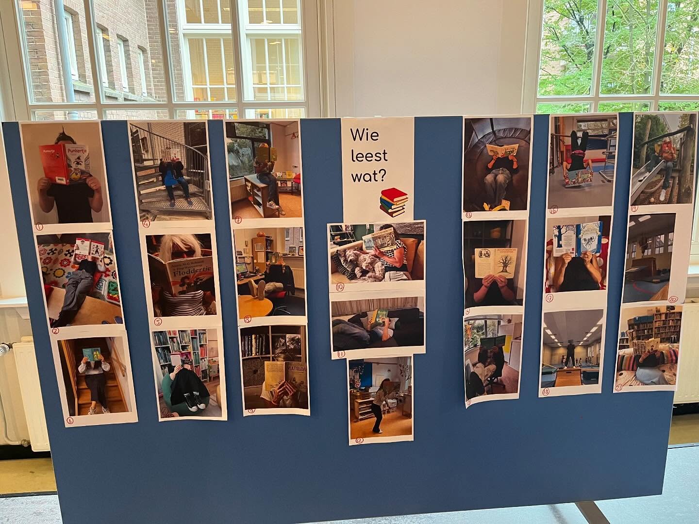 Spot jij welke meester of juf op een eigenwijze manier een boek leest?📖#kinderboekenweek