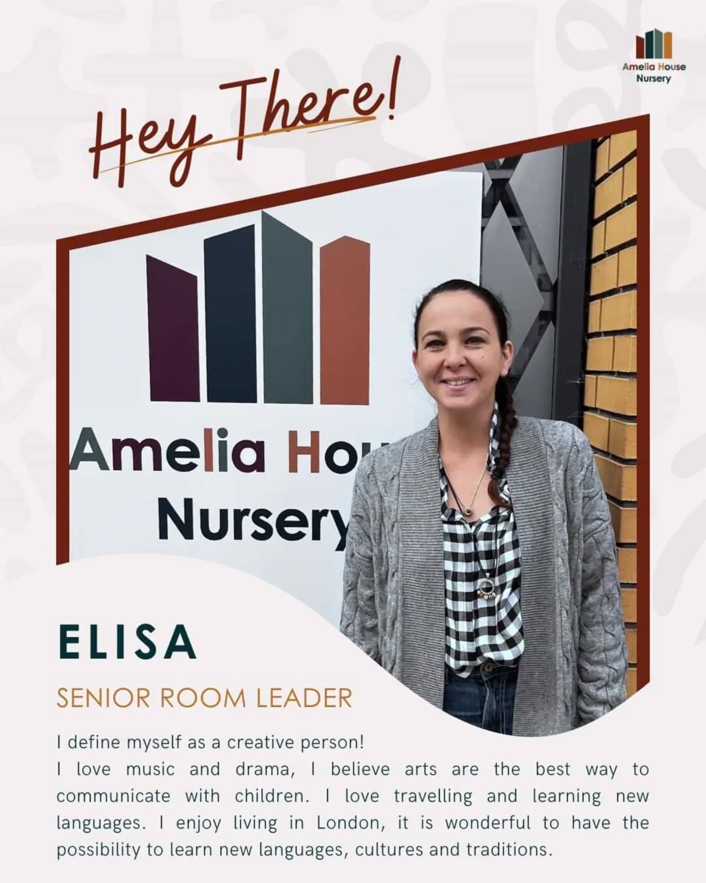 Join us in giving a warm welcome to Elisa, our new senior room leader!
We're thrilled to have her expertise and passion for early childhood education on our team. Here's to new beginnings and creating wonderful memories together! 🌟
#NewBeginnings #WelcomeElisa #EarlyChildhoodEducators #Educators #TeamSpirit