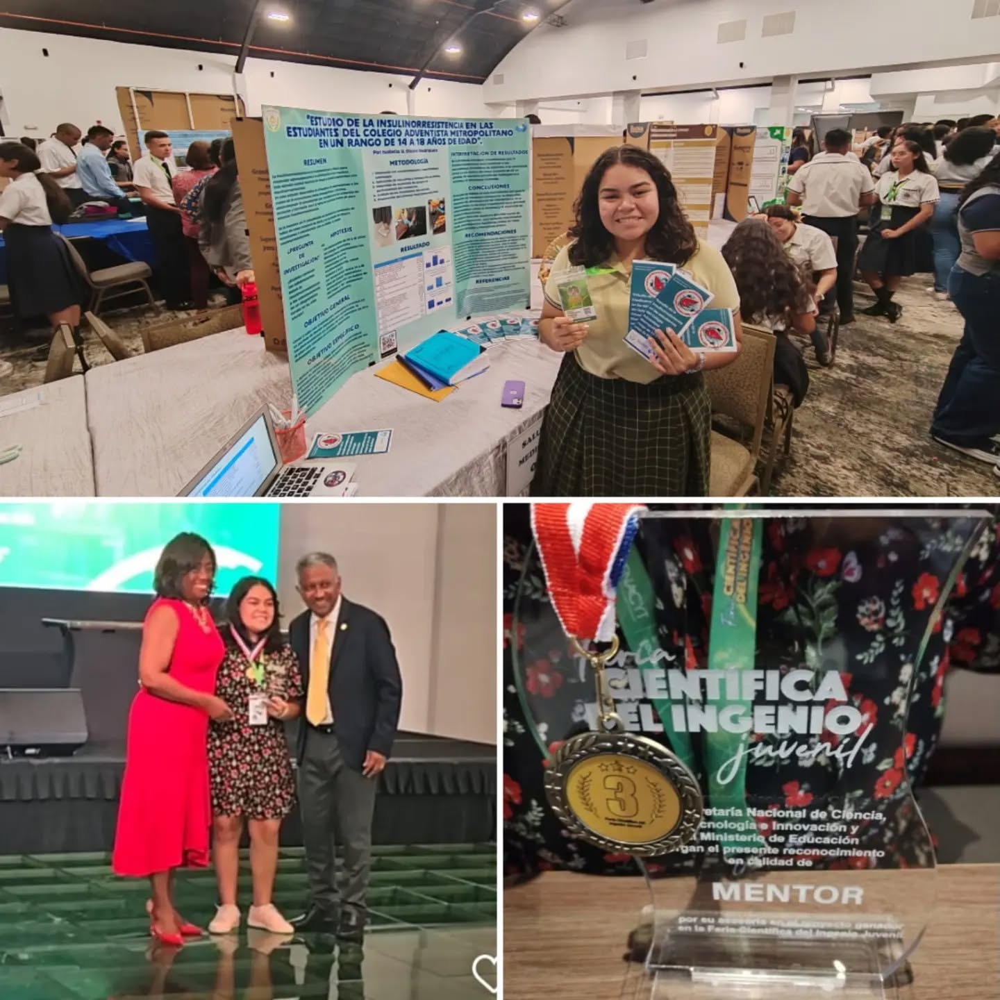 Felicitamos a Isabella Olcesi @bellavictoria006 por obtener el 3er lugar en la Feria científica del ingenio juvenil 2024 con su proyecto de investigación: "Insulinorresistencia en estudiantes adolescentes de 14 a 18 años". Gracias por tu esfuerzo y dedicación. Dios te siga bendiciendo.
#senacyt
#meducapanama
#educaciónadventista
#esperanza