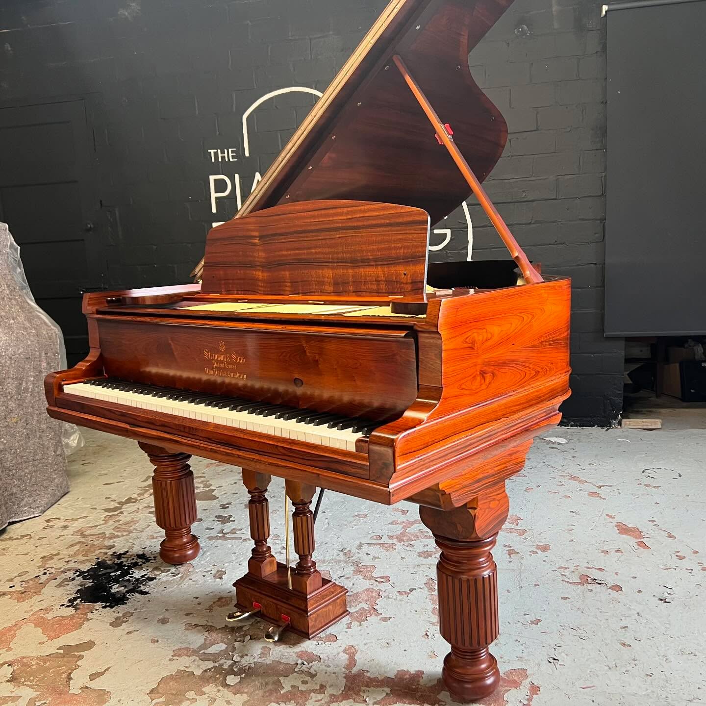 Ok, I keep being told to try and get better at posting stuff 😅 So, here is another Steinway we have just fully restored, complete with new wrest plank to ensure it has a long life ahead of it. Soundboard shimmed and repaired, and then refinished in a darker finish at the customers request for a more antique look. Casework fully re-polished by @longfrenchpolishing makes it look better than ever 🙌
Traditional legs and lyre sourced and installed, as the customer didn’t like the more modern tapered legs it had been fitted with previous.
Action and keys restored and re-weighted for ultimate evenness and dynamic control. Lovely stuff! I was ‘testing’ this one for quite a while before it was collected 😆 - perk of the job!
Awesome work on this @paulhalemusic, it’s been a fun one 👊 on to the next, eh?
#pianotuner #pianorestorer #piano#pianorestoration #pianoregulation #workshop #frenchpolishing #antique #antiquerestoration