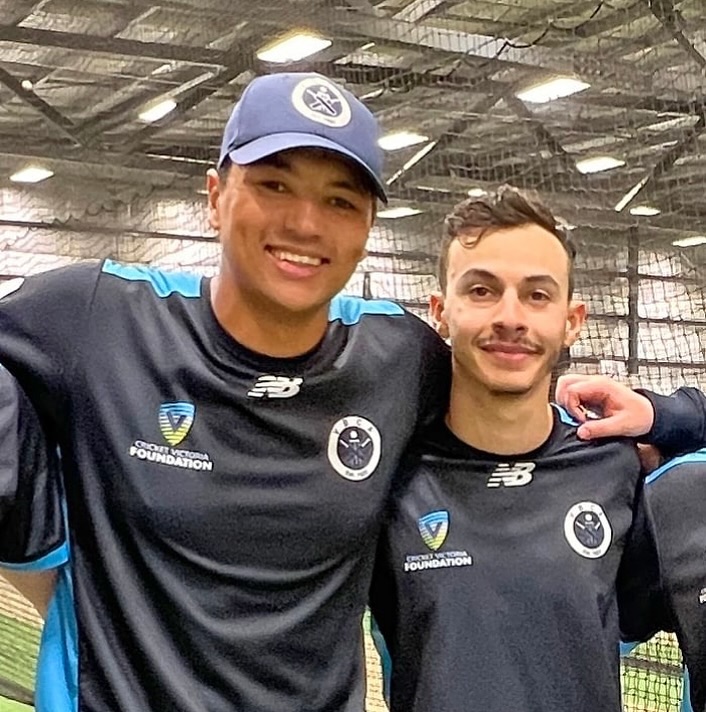 While the VBCA players are training today, @ned_brewer_maiga & @steveobeid10 will be in Brisbane preparing for the Blind Ashes next month to be held on the Gold Coast. Details & fixtures to be released and Good luck lads
.
Any further information go to our website - https://www.vbca.org.au
.
Image Description: Ned and Steve embraced and facing the camera smiling wearing there brand new VBCA uniform.
.
.
.
.
@cityofmelbourne @cricketvictoria
#blindcricket #disabilitysport #inclusion #inclusivesport #sport4all