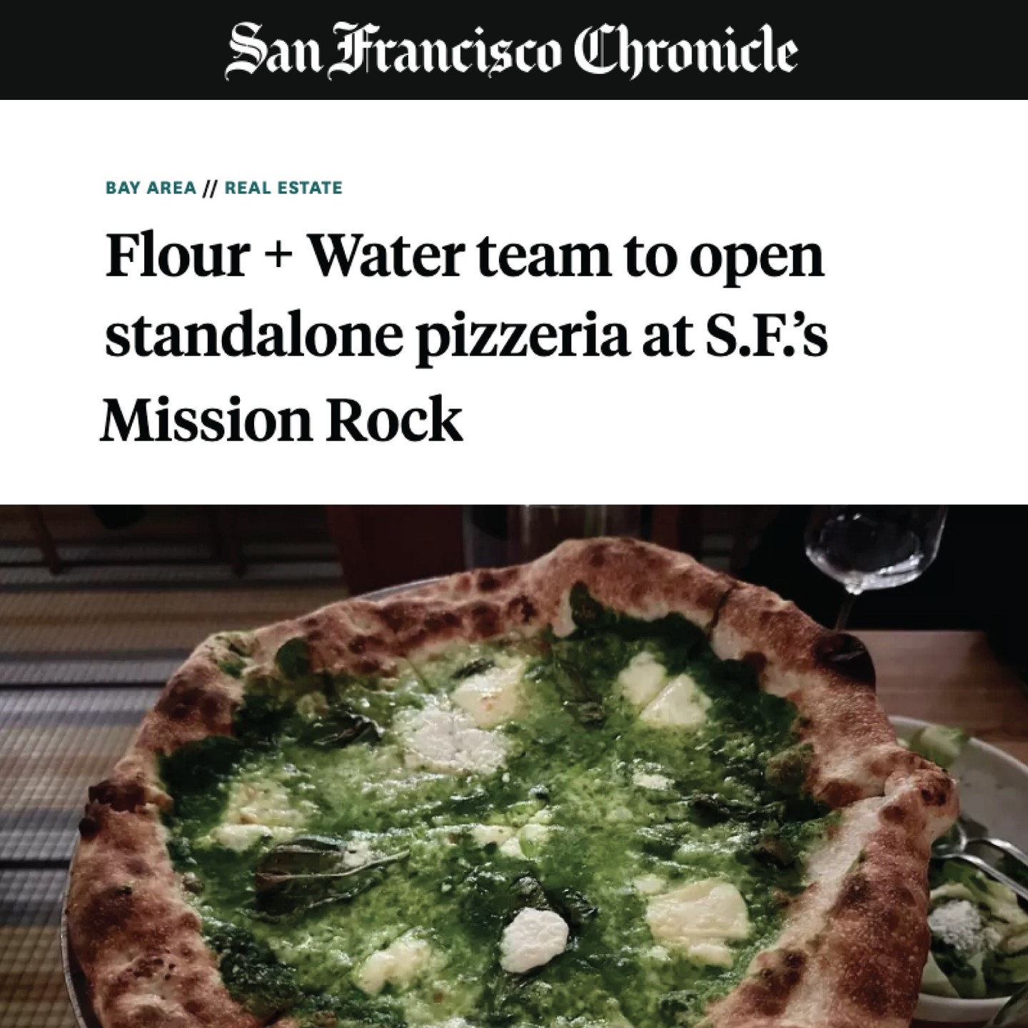 The first standalone Flour + Water pizzeria is heading to Mission Rock and we couldn't be more cheezed! 😎 #tenantrep #retailleasing #missionrock
