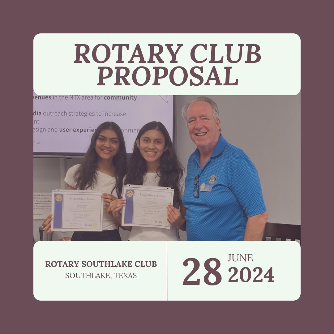 On June 28th, our president Pranali Vora and founder of @kaarigariyacrafts Riya Shah inspired the Rotary Southlake Club with Y4N’s mission to spark youth engagement in neuroscience through education and outreach and Kaarigariya Craft’s small business customer base, partnerships, and workshops respectively.
From Y4N podcast’s expert insights to our legislative efforts, we’re driving impactful change in mental health and neuroscience. 🧠
#youth4neuro #neuroscience #mentathealthmatters