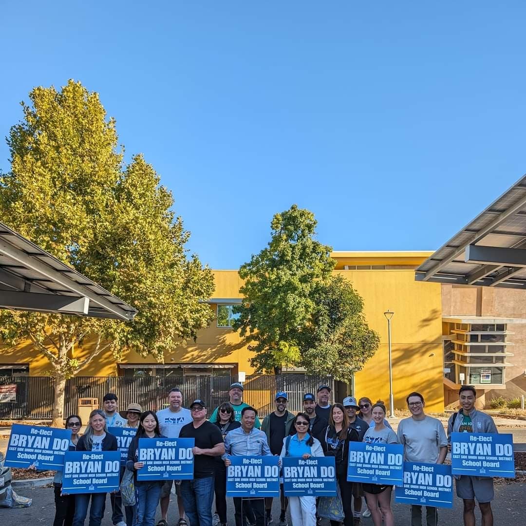 ESTA members getting ready for our precinct walk for Bryan Do, the ONLY ESTA-endorsed school board candidate and current incumbent in East Side Union High School District!
---
#weareesta #wearecta #gotv