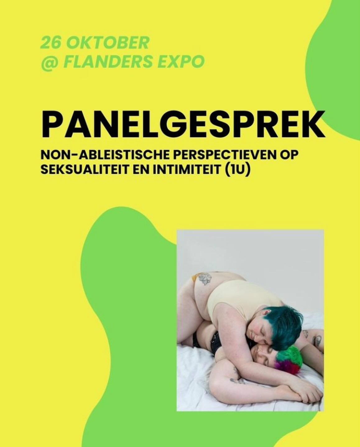 @nobabes.vzw presenteert ‘Mijn Lief Lijf” komende zaterdag 26/10 in @flanders.expo Met naast een tentoonstelling van @morganegielen ook eentje van Cavalier Queer. We nemen daarnaast deel aan een panel gesprek over non-ableistische perspectieven op seksualiteit en intimiteit. Er zijn ook nog panels met de fantastische @aditivzw, eentje met @leendendievel en nog veel meer. Kom af! @fae.in.wonderland @marijn8en @biemdhondt @parts_of_culture @sset_it_off @gendercoachjamine
Als iemand graag op de guestlist komt te staan, stuur een PM.
#lgbtqia #event #loveislove #nobabes #cavalierqueer #flandersexpo #mijnlieflijf