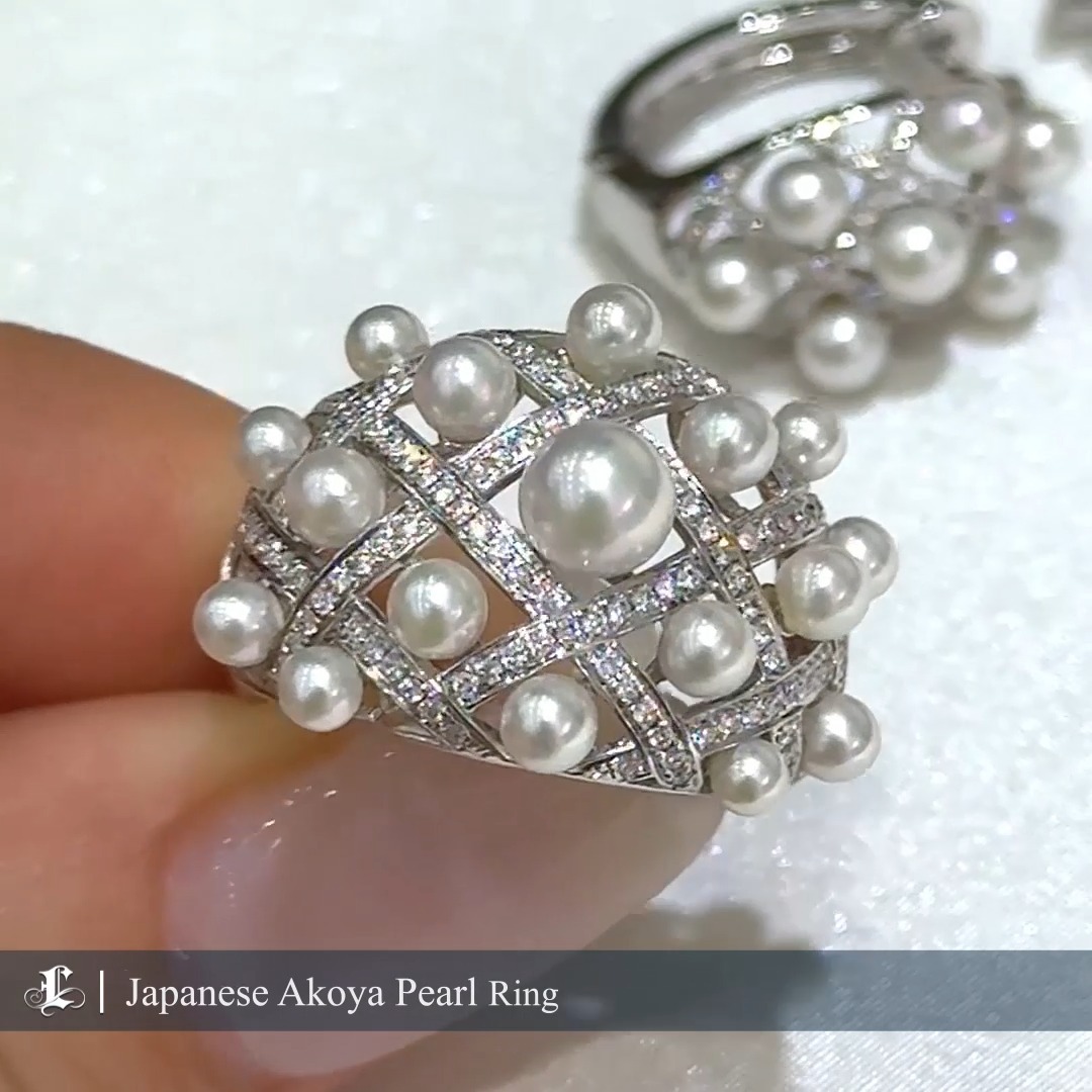 AAA 3-5 mm Akoya Pearl Classic Ring 18k Gold w/ Diamond
SKU: JH131-YSJ
$3,380.00Price
#japanpearljewelry #japanesepearljewellery #akoyapearlring #akoyapearljewellery
Crafted with high-quality pearls and exceptional craftsmanship, this Akoya pearl jewelry set embodies a timeless, light luxury.
Product Information
Origin Japan
Material Akoya Pearl, 18k Gold and Diamond
Dimensions -
Pearl
Shaped: Round
Size: 3-5 mm
Quality: AAA
Nacre: Very Thick
Color: White
Luster: Aurora
Accessories
Metal: 4.8 g of 18k White Gold
Other: 0.63 ct of SI Quality Natural Diamond