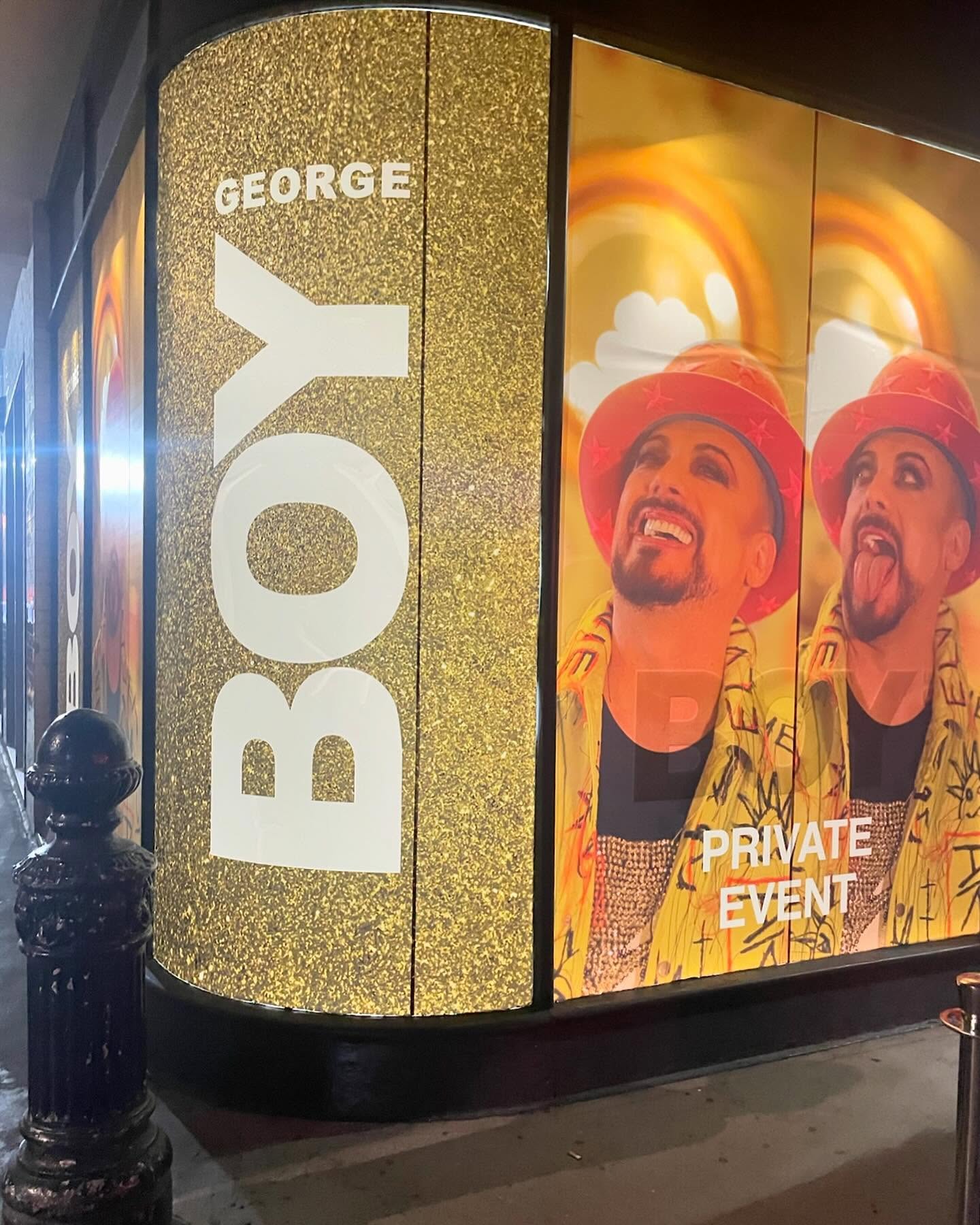 An absolute honour to be part of this event for @boygeorgeofficial 🥂