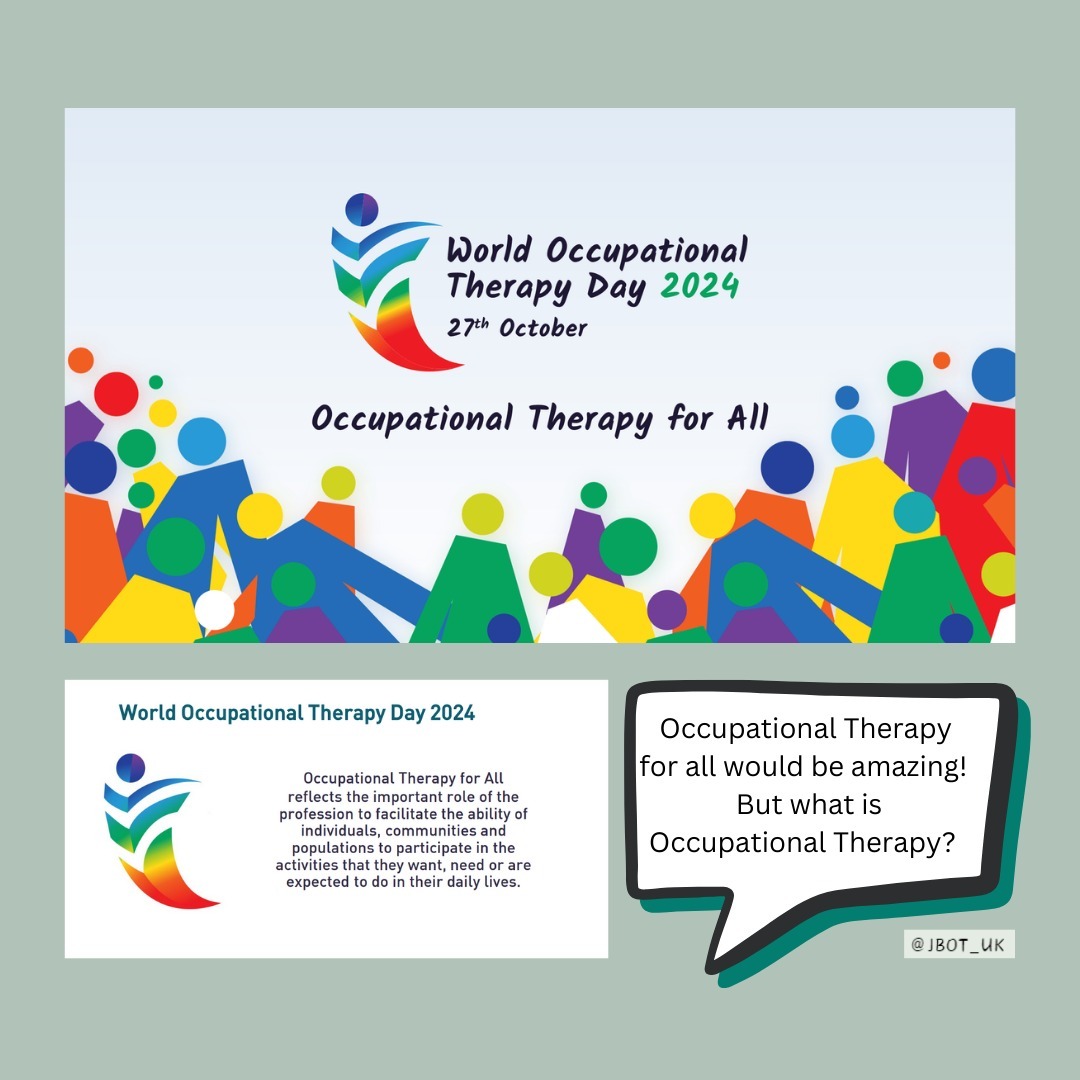 Happy World Occupational Therapy Day 27th October 2024!
This year I have edited an older post about activities of daily living to hopefully show-
*Neurodiversity can impact every area of someone's life.
*OT in neurodiversity isn't just about sensory swings and ear defenders.
*As a reminder that Occupational Justice IS our business.
* OTs use their core training to understand their clients' values, motivation, and barriers, working collaboratively to achieve meaningful change.
* A few ideas on the final image of how we might make OT more accessible.
#OtandMe #WorldOtDay #ADL #OT #OccupationalJustice #OccupationalTherapyForAll #LivesFitForLiving #Neurodiversity #Autism #Dyspraxia #ADHD #MentalHealth #Sensory #MeaningfulOccupation #BeTheChange