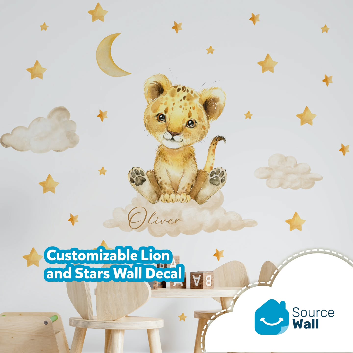 Bring the strength of a lion and the sparkle of stars into your room! This customizable wall sticker set lets you add your child's name, creating a magical space for their imagination to soar. 🌟 Write their own story on the walls and let every day be an adventure!
#lionandstars #kidsroomdecor #customwallsticker #nurserydecor #customnamedecor #wallstickers #kidsroom