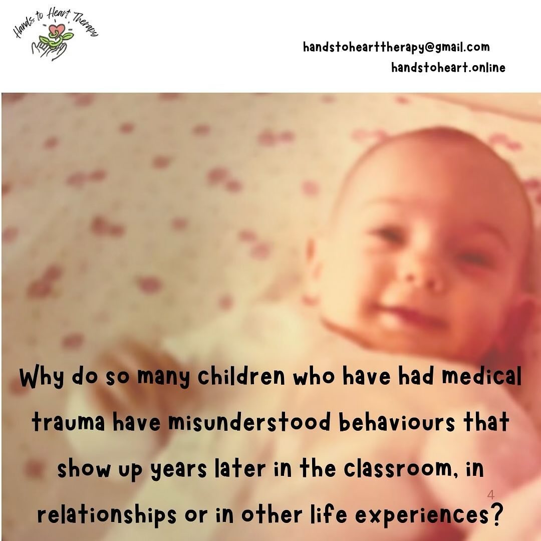 Why do children who have experienced medical trauma find it difficult to regulate their emotions and responses? Why do they have challenges in school? With friendships and relationships? In my own healing and with the children and families I work with I have learned about how unprocessed medical trauma and protective trauma responses can be hidden inside the hearts of the children. Their body and nervous system “keeps score” and remember inside. Sometimes, a teacher, parent or friend doesn’t know these invisible experiences and can misunderstood the behaviour they see, whether it is silence, aggression, disconnection or something else. It takes time to open our hearts to healing. I know this as I am the child in this picture. Waiting for surgery and being brave already hiding my story away in my own heart💗 #congenitalheartdefect #scarsarebeautifulproject #bcchildrenshospital #playtherapy #bcregisteredclinicalcounsellor #pediatricmedicaltrauma #pmts #truamahealing #thebodykeepsthescore