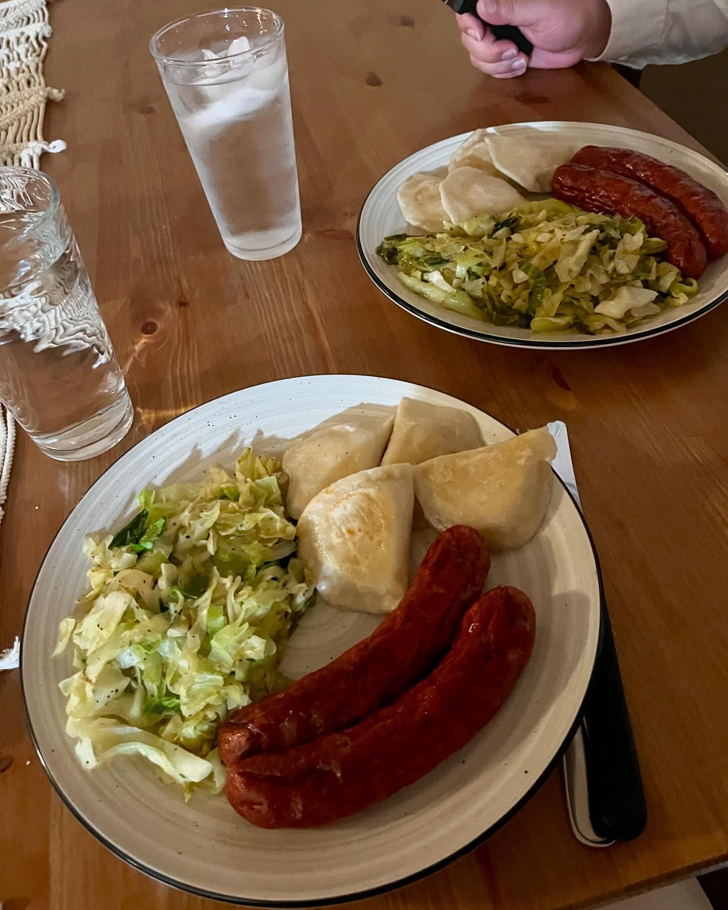 We’ve decided to start doing a weekly dish from around the world to try different foods from different cultures! This week we did Polish pierogi & kielbasa :)