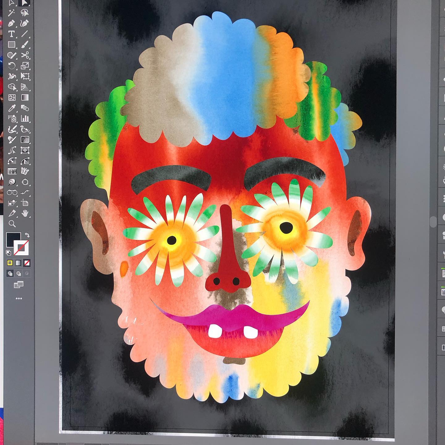 Messing around 🤭
.
.
.
#doodle #sketchbook #watercolor #aquarelle #collage #art