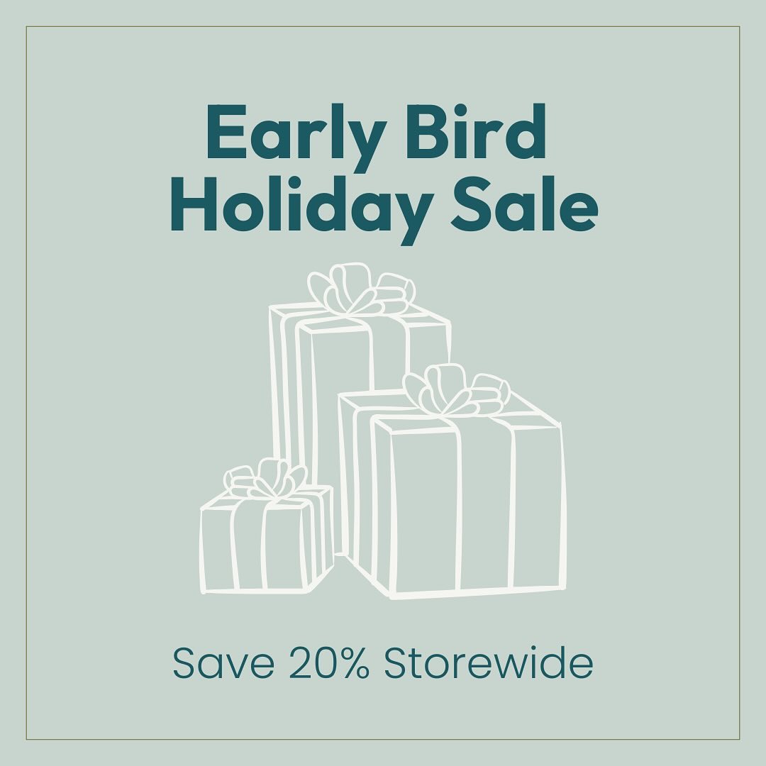 You guys loved this sale so much last year, so we brought it back! Sale valid through November 2nd. Hurry in!