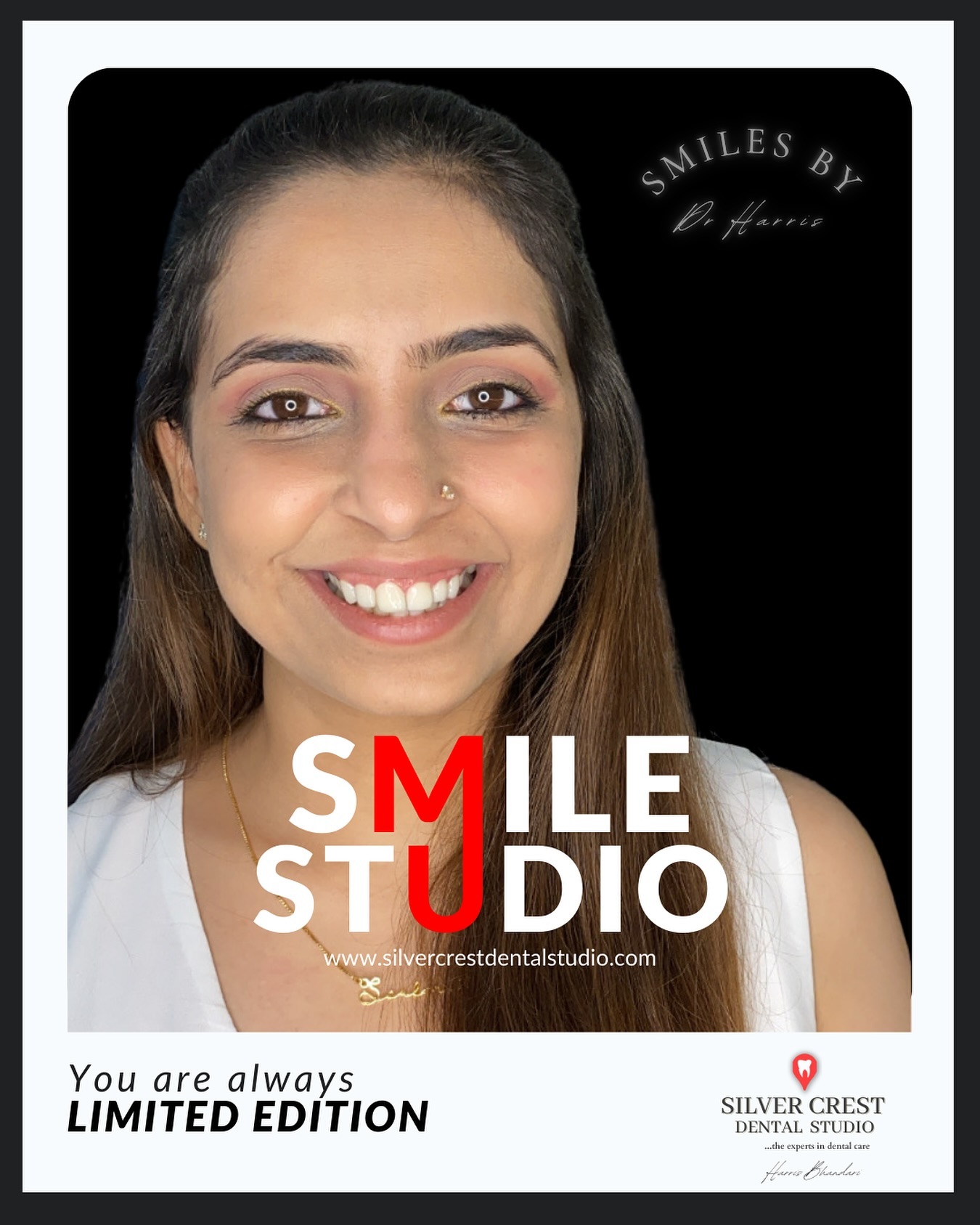Crafting smiles that are as exclusive as you! 💫Sample our state of the art Smile Studio today…book a free smile consult and experience the magic of a Facially Driven Digital Smile Design #LimitedEdition #SmileMakeover