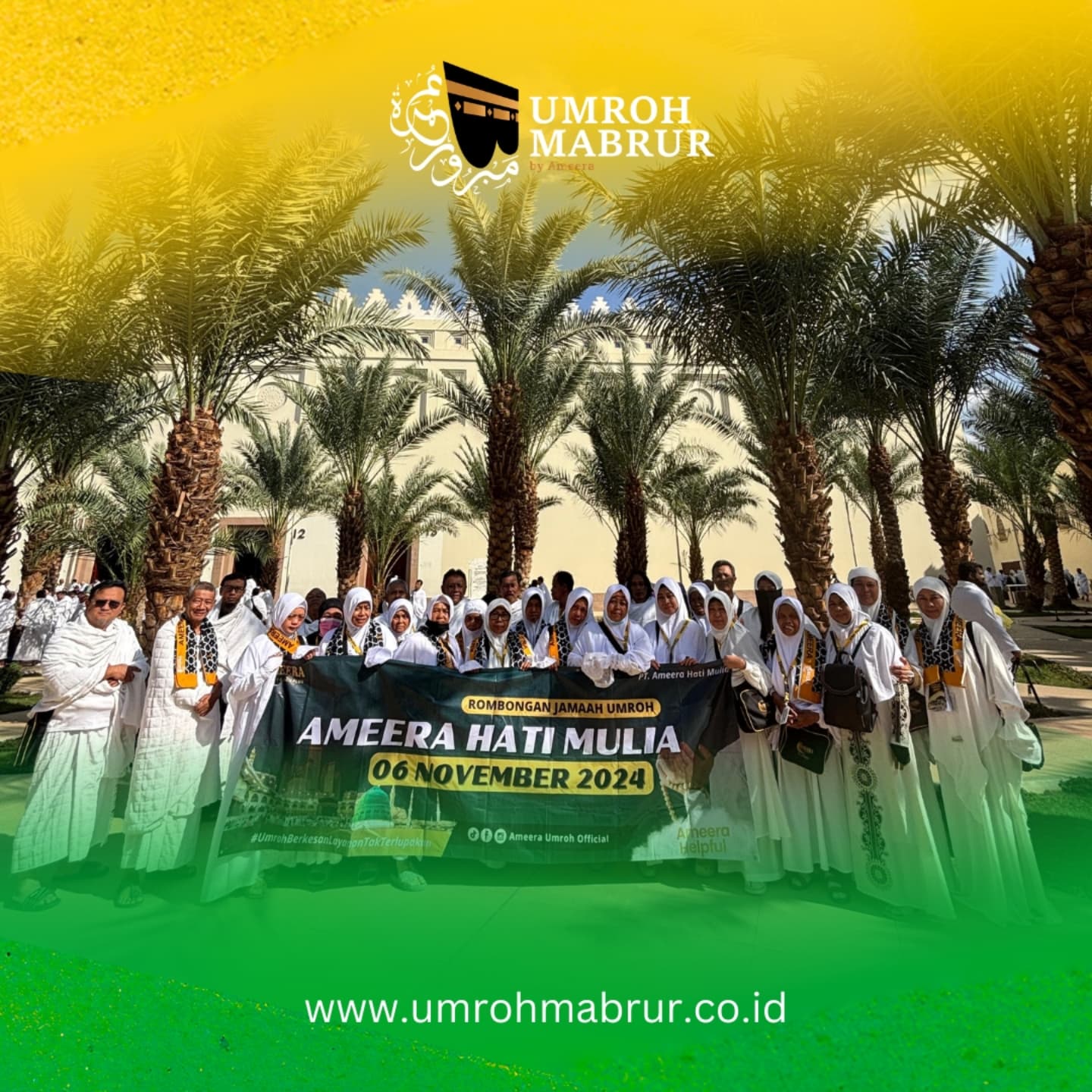 >>>
Rombongan Jamaah Umroh Keberangkatan 6 & 9 November 2024
PT. Ameera Hati Mulia merupakan Biro Perjalanan Haji & Umroh yang telah dipercaya selama lebih dari 10 tahun. Dengan izin SK Kemenag No.U.432 Tahun 2021 yang telah melayani ribuan jamaah Haji dan Umroh setiap tahunnya untuk melakukan Ibadah Haji & Umroh ke Tanah Suci.
Semoga Alloh memudahkan kita untuk dapat menunaikan Ibadah Haji & Umroh. Aamiiin
Hubungi Umroh Mabrur by Ameera
𝟬𝟴𝟱𝟵-𝟯𝟱𝟬𝟬𝟬-𝟳𝟬𝟬
#umrohmabrur #umroh #umrohmurah #umrohhemat #umrohpromo #haji #hajikhusus #hajifuroda #makkah #madinah #jeddah #umrohbackpacker #umrohplus #hajiindonesia #umrohindonesia #semuabisaumroh #umrohramadhan