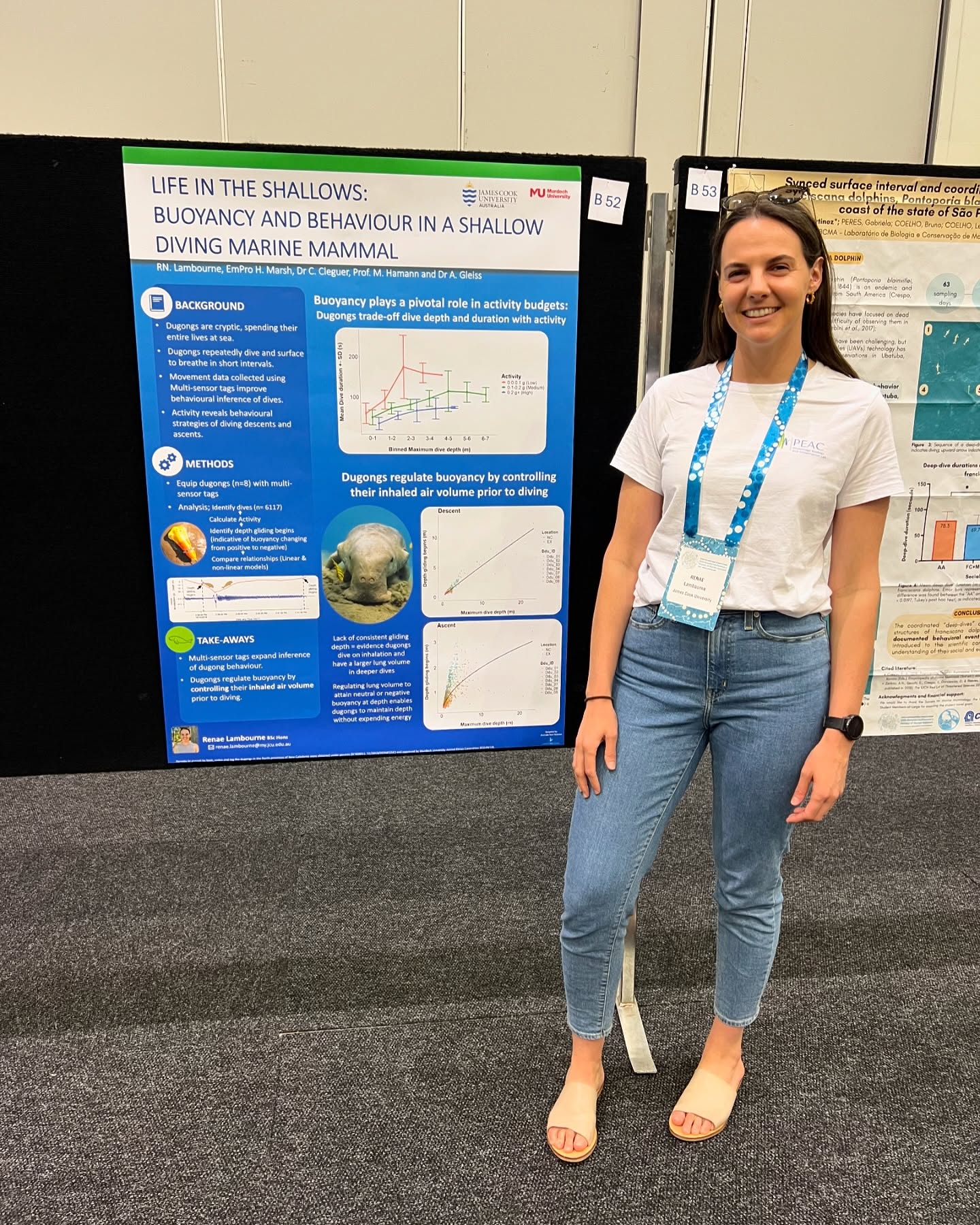 Highlights from #SMM2024 where our Dugong star, Renae, presented her research in poster and symposium format ⭐️🐋🦭🐬