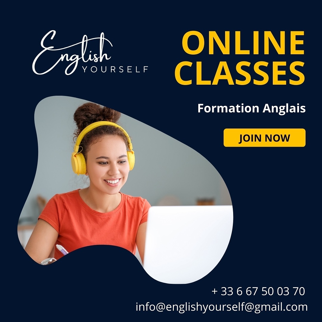 Online classes 👩🎓
English Yourself vous propose dès à présent des formations anglais en ligne, formations tous niveaux et à la carte 💻 📢
Contactez-nous rapidement! Nous serons ravis de vous accompagner dans vos projets personnels ou professionnels 🤝
📞 + 33 6 67 50 03 70
📧 info.englishyourself@gmail.com
Let’s go the extra mile !
#formationanglais #formationenligne #formationprofessionnelle #anglais #anglaisenligne #anglaisfacile #anglaisprofessionnel #anglaisdébutant