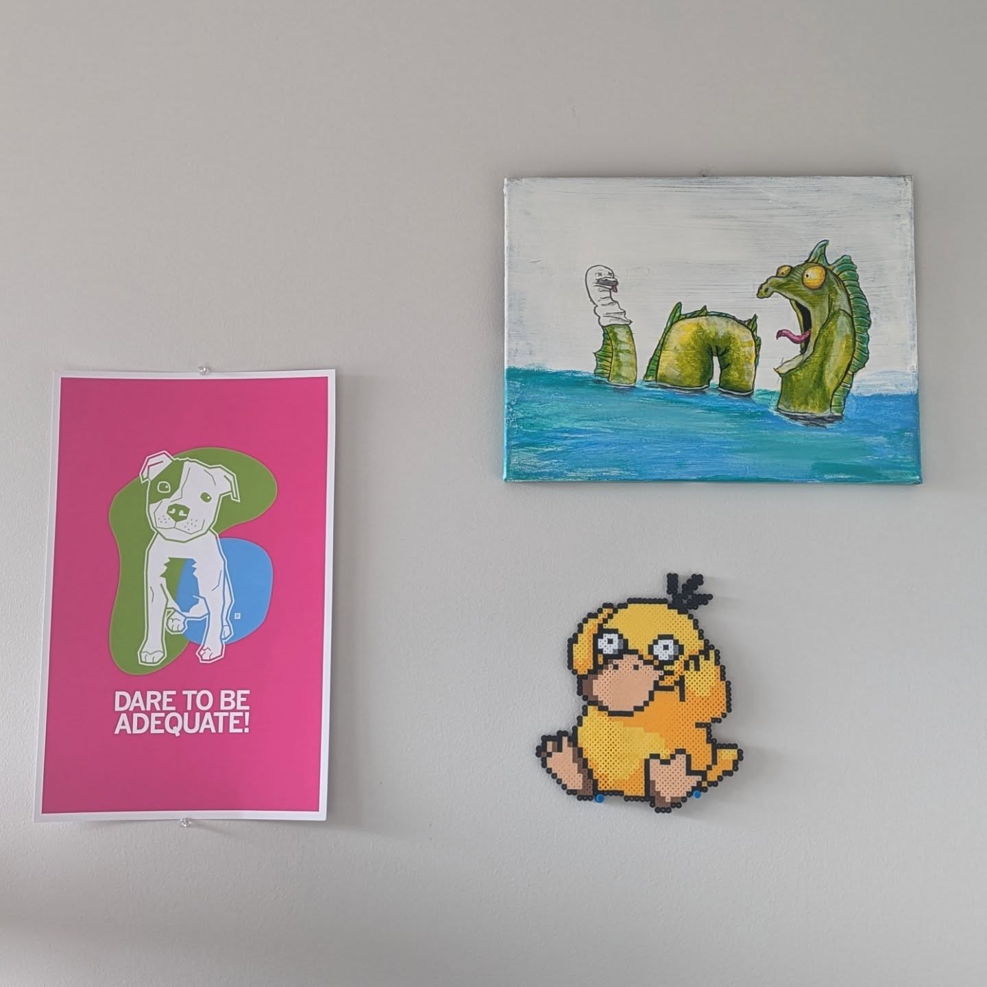 A colleague's client gave me this Psyduck artwork last night and I love it so much ð it's my second Psyduck decor.
Psyduck has become my favorite Pokemon as I've learned that my days-long debilitating"headaches" are actually migraines! If only they gave me psychic powers ðŪâðĻ
Who's your favorite Pokemon?
#psyduckslays #therapistsofinstagram
