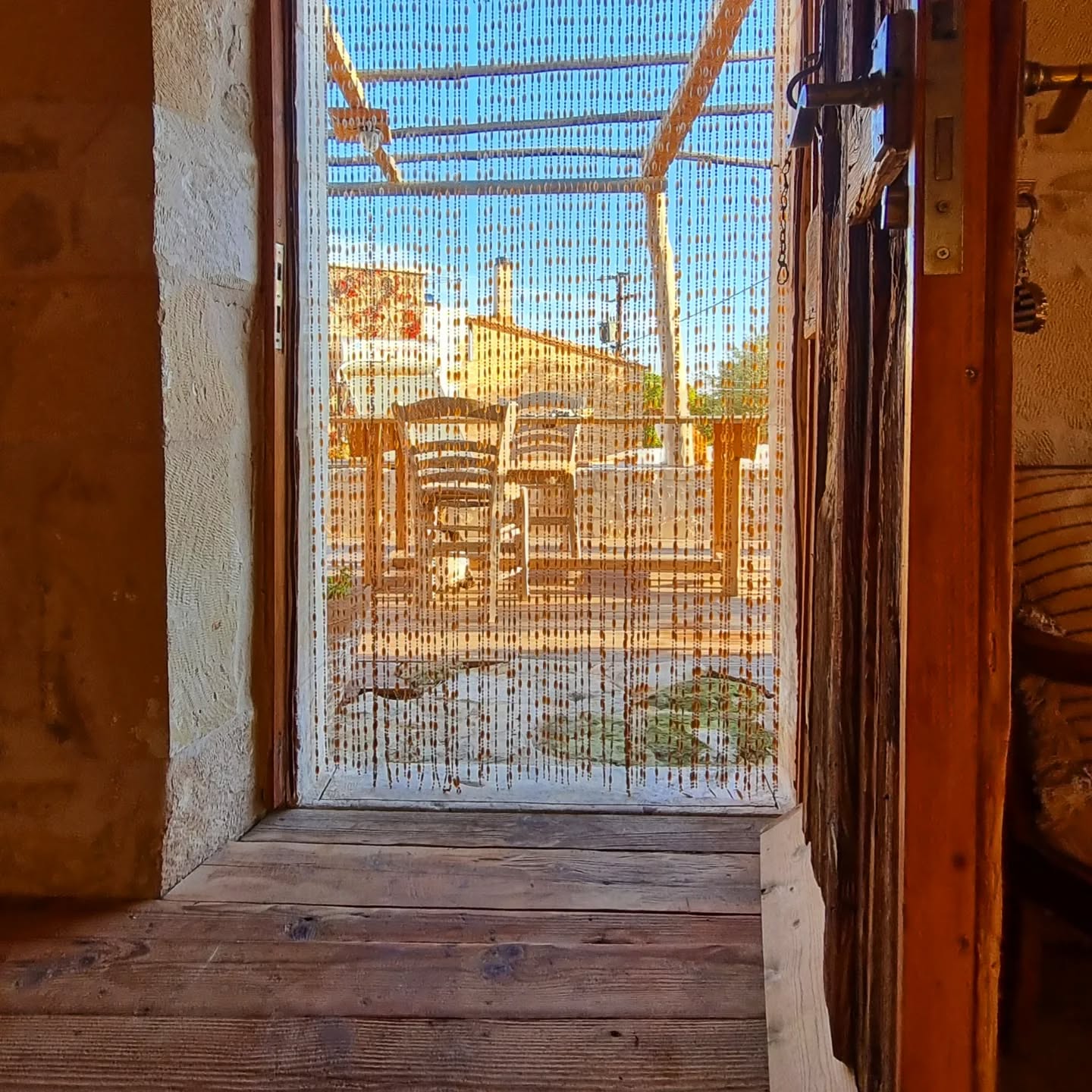 Beaded curtain
Just the way we like it.