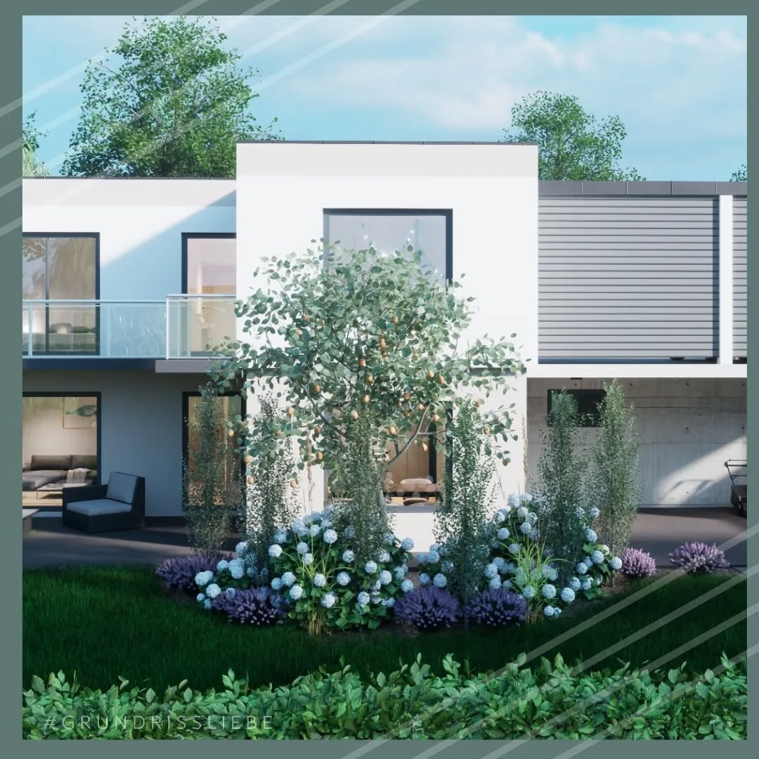 Da sitzt man stundenlang über Grundrissplänen, Entwürfen und Vorabzügen ... aber wie schaut es wirklich aus?
Da ist eine Visualisierung doch ganz hilfreich, mal sehen, was wir hier an der Farbgestaltung und Gartengestaltung noch ändern 😊 ich bin gespannt 😉
#grundrissliebe #Hausbau #Fertighaus #Flachdach #Kubus #Aussenanlage #Hanglage #Keller #Carport #Garten #Gartengestaltung #3D #Visualisierung #Stauden #Balkon #Aussicht #Terrasse