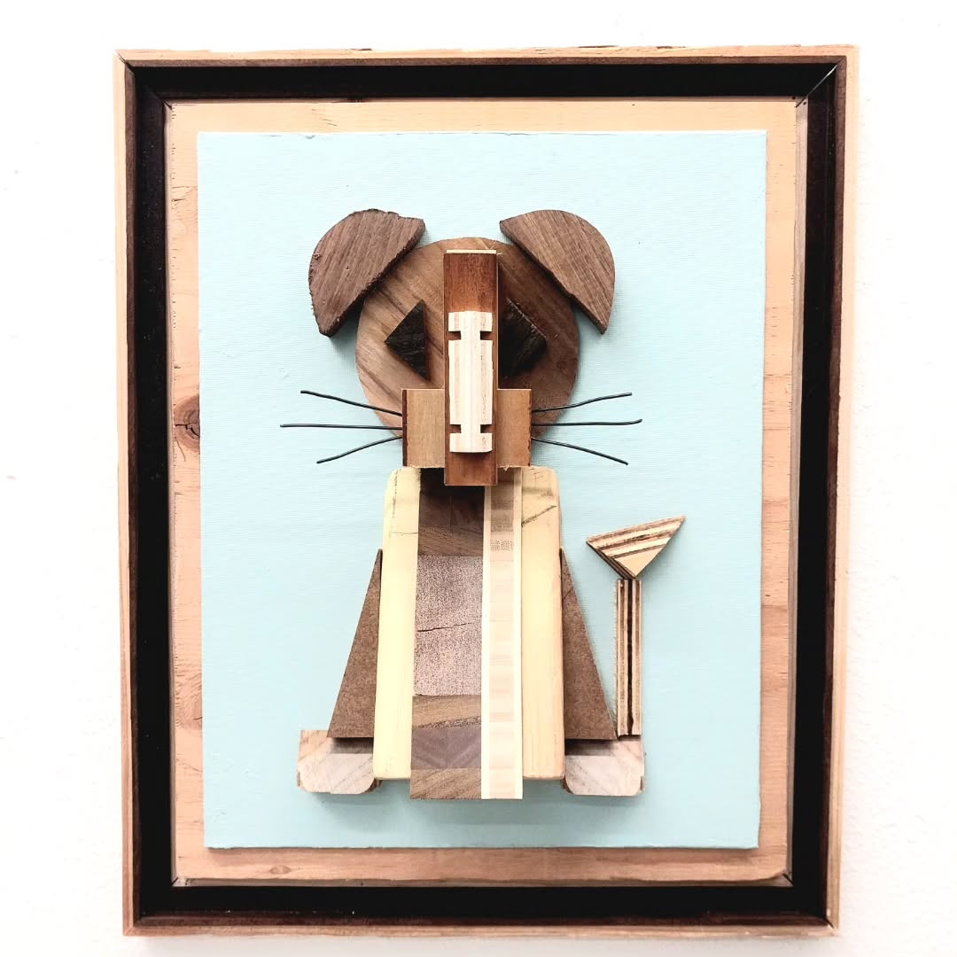 On a lighter note. Collage /assemblage 2024 by Chalavie
#animal #dog #rat #animal #lion #baby #art #chalavie #wood #framedart #frame #handmade #collage #assemblage #2024