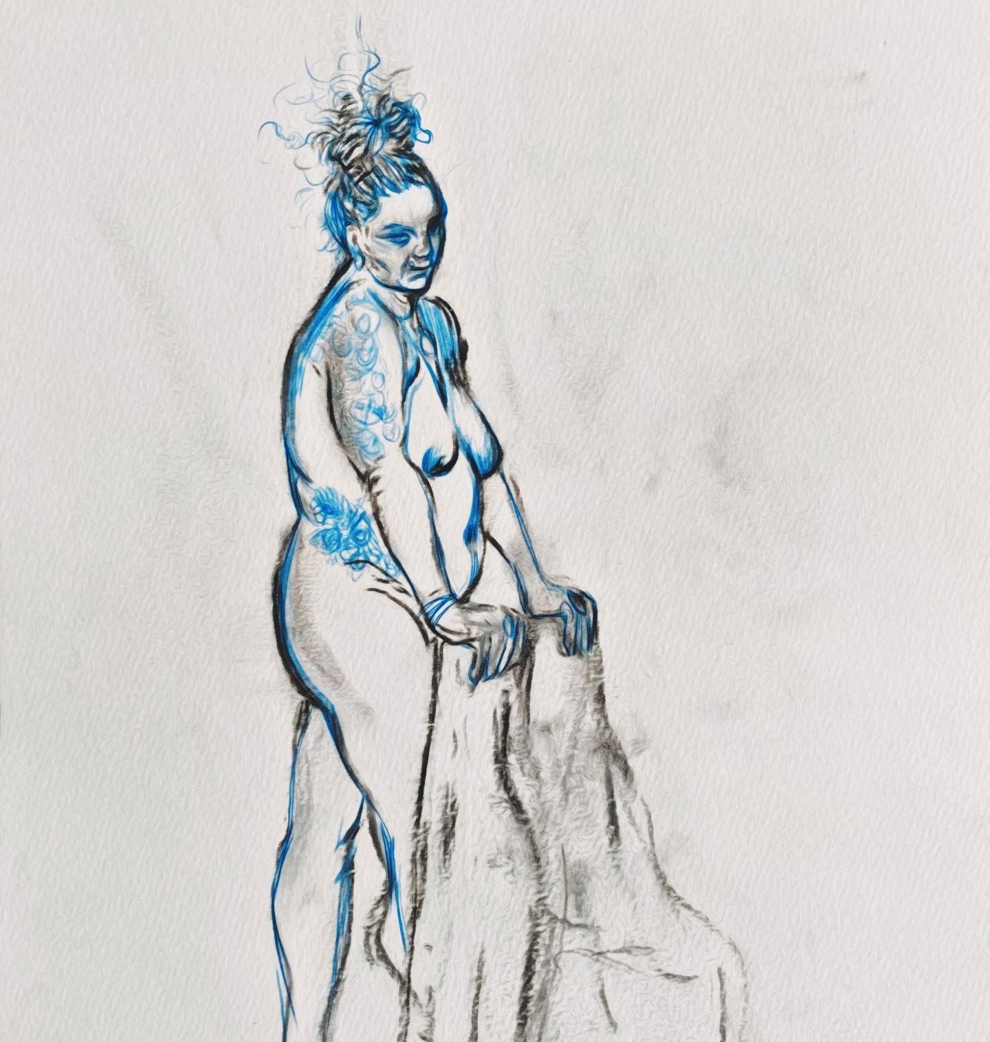 The Porcelain Woman and The Nude Dude
Drew these lovely neked people at a group drawing session. These were timed too.
#livedrawing #sketching #anatomydrawing #art