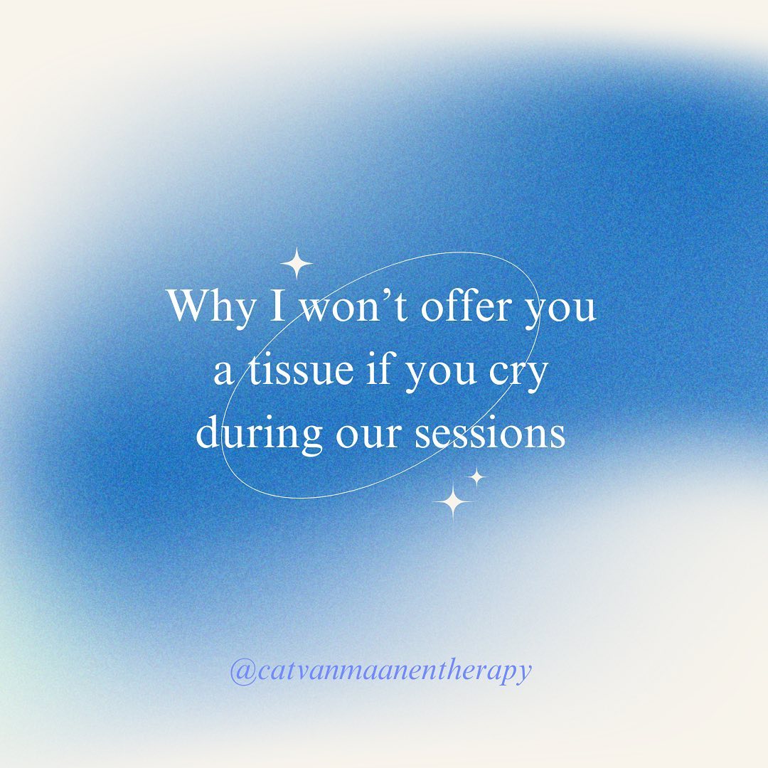 🌊 When a person cries, it might feel almost natural to offer them a tissue - an unspoken token of affection, solidarity and sympathy. However, for some people it may feel like an interruption to the emotional experiences that the person is going through. A sort of ‘get over it’ or a gentler ‘stop crying’. Therapy is the place where a person can cry freely and express, through their body and through their crying, their pain and whatever is behind the tears. My not offering a tissue isn’t about me just ignoring it, instead I am welcoming the tears into the room. I am offering a space for the person to feel heard and to feel themself being heard by me. There is no judgement, just a calm and private space to put down their need to be collected and “put together”, and to safely reflect on how it really feels. In any space, I always ensure that tissues are available if the person should want to use them. It is their choice. 🌊
visit cvmtherapy.com 💻 or email me at: catherinejvanmaanen@gmail.com 📧 to book a free 15-20 minute consultation ☺️
#thingsthatmakesenseintherapy #therapy #therapywoodford #therapybuckhursthill #counselling