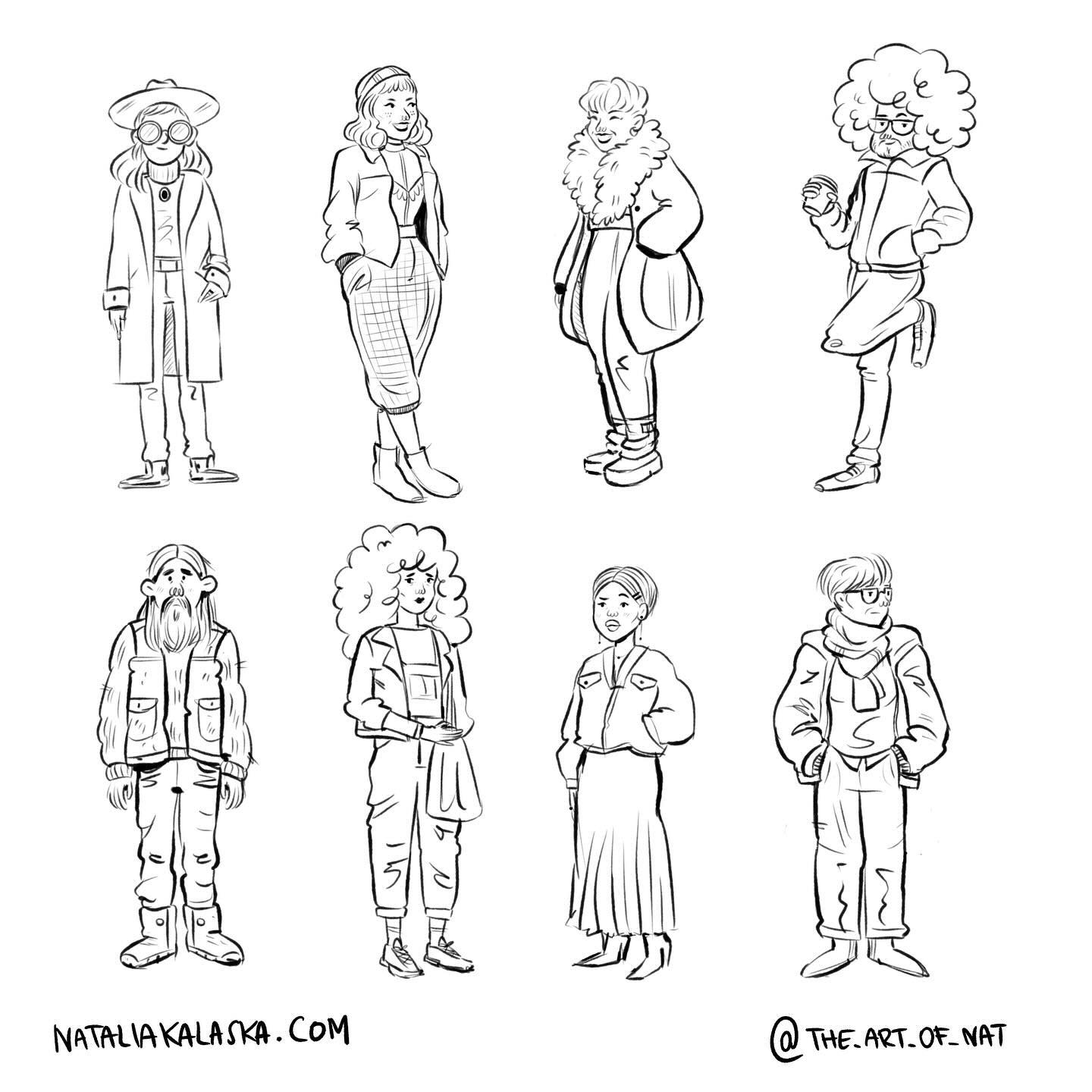 ✨Quick sketches of people from the streets of London.✨
#LondonDoodles #StreetFashionArt #CharacterSketches #ProcreateArt #MonochromeIllustration #UrbanStyleArt
