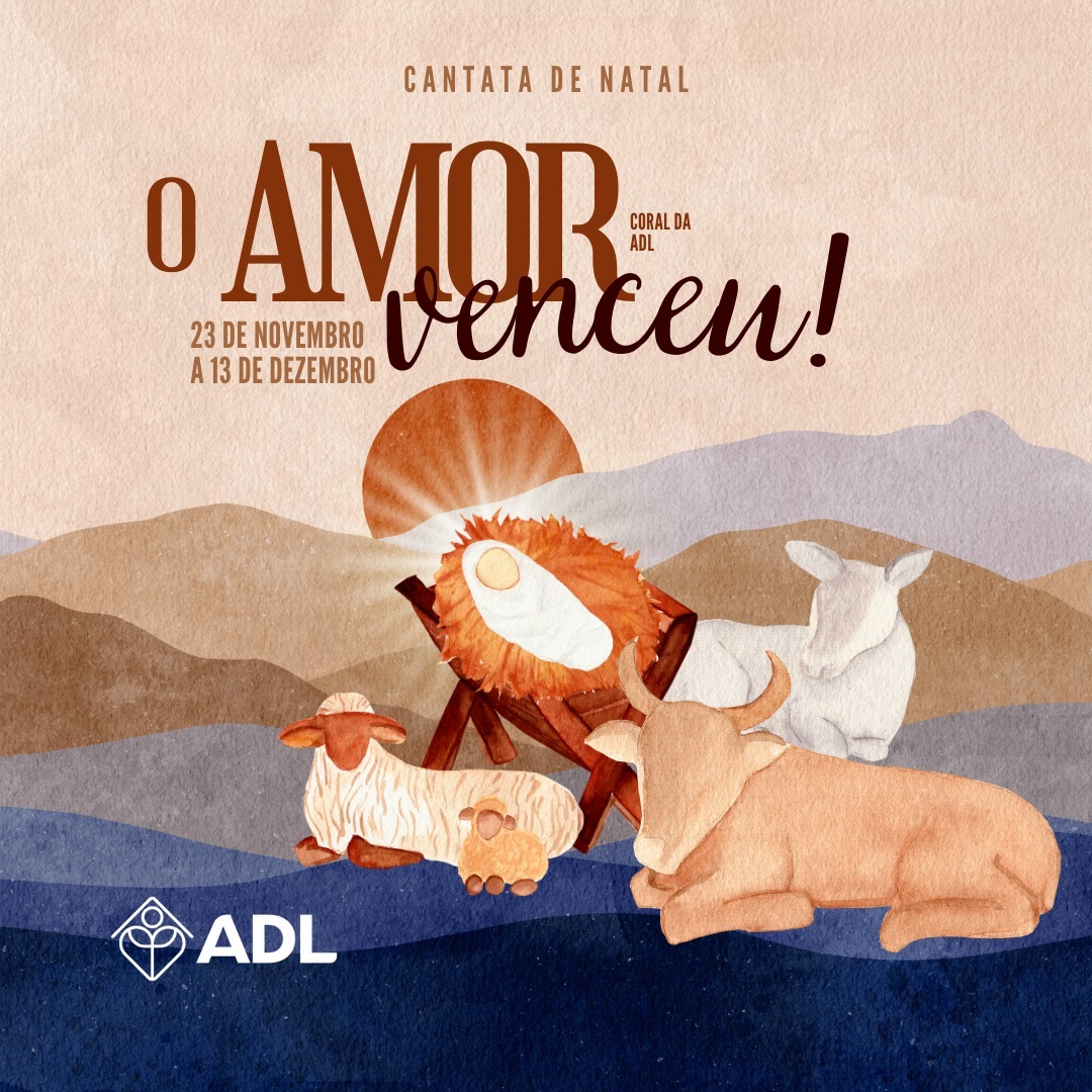 ✨ Cantata de Natal ADL 2024 ✨
No dia 23 de novembro, iniciaram-se as emocionantes apresentações da Cantata de Natal da ADL! 🎶 Com o tema "O Amor Venceu", o evento leva amor, esperança e música a comunidades do Espírito Santo e Minas Gerais.
🎵 Apresentada pelo Coral Vozes da Esperança, regido por Douglas Kalke, a cantata traz um repertório emocionante com 11 canções natalinas que recontam a história do primeiro Natal. Um momento único de celebração, comunhão e reflexão!
📅 Confira a agenda e participe:
🗓️ 23/11 – Laranja da Terra
🗓️ 24/11 – 09h: Campo Grande (Cariacica) / 17h: Serra
🗓️ 29/11 – 19h: Jatibocas (Itarana)
🗓️ 30/11 – 18h30: Comunidade Santo Antônio (Itueta-MG)
🗓️ 01/12 – 16h: Califórnia (Domingos Martins) / 19h: Santa Maria de Jetibá
🗓️ 04/12 – 19h: São Luís (Santa Maria de Jetibá)
🗓️ 05/12 – 19h: Tijuco Preto (Domingos Martins)
🗓️ 06/12 – 19h: Ribeirão do Costa (Afonso Cláudio)
🗓️ 07/12 – 19h: Vila Valério
🗓️ 08/12 – 09h: Jacarandá (Vila Valério) / 18h: Ibituba (Baixo Guandu)
🗓️ 10/12 – 19h: Alto Rio Ponte (D. Martins)
🗓️ 11/12 – 19h: Rio Possmoser (Santa Maria de Jetibá)
🗓️ 12/12 – 19h: Lagoa I (Afonso Cláudio)
🗓️ 13/12 – 19h: Itaguaçu
🎄 Não perca! Convide a família e os amigos para celebrar o espírito natalino com a ADL. ❤️
#NatalADL #CantataDeNatal #CoralVozesDaEsperança #Natal2024